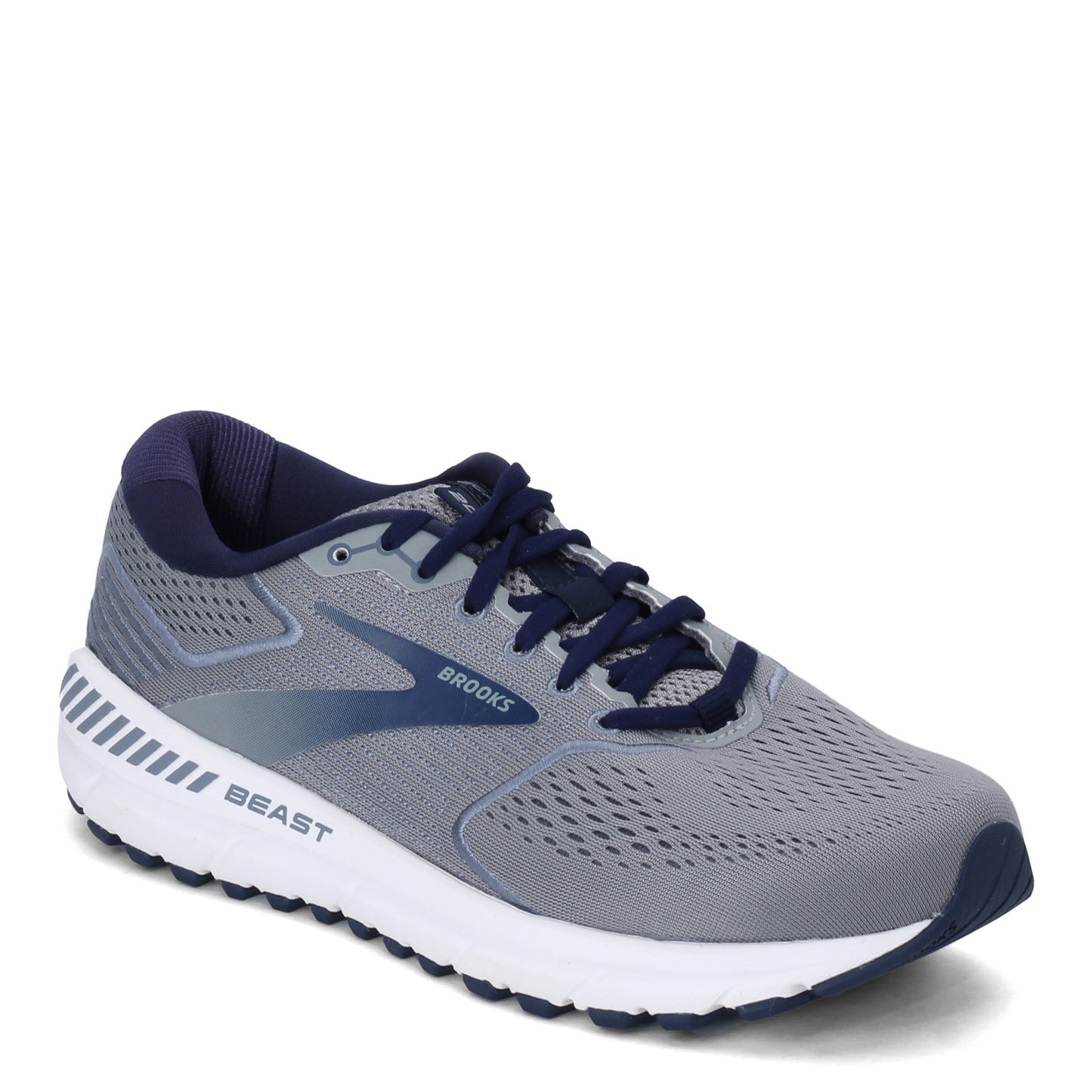 Peltz Shoes Men's Brooks Beast 20 Running Shoe - Extra Wide Width Blue/Grey 110327 4E 491