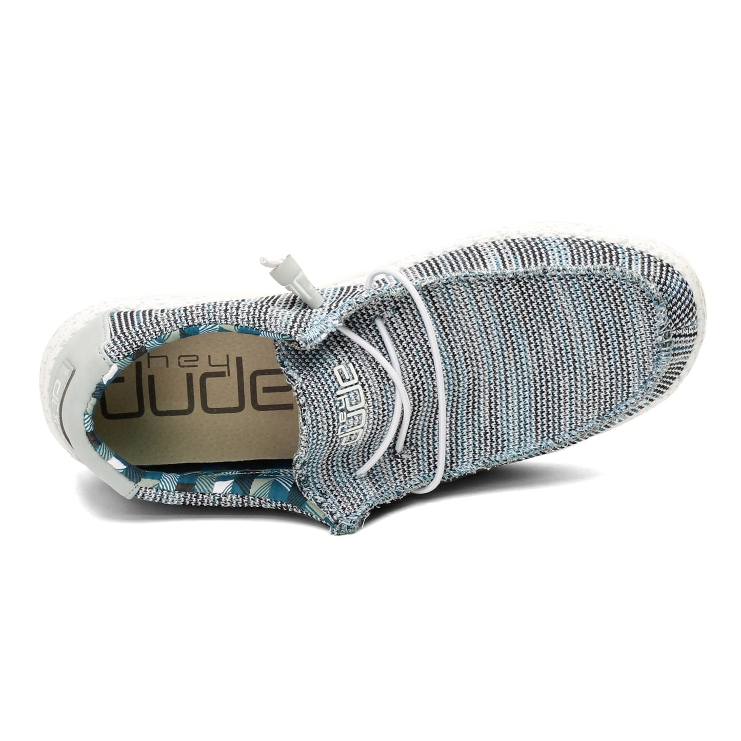 Peltz Shoes Men's Hey Dude Wally Sox GREY BLUE 110350127