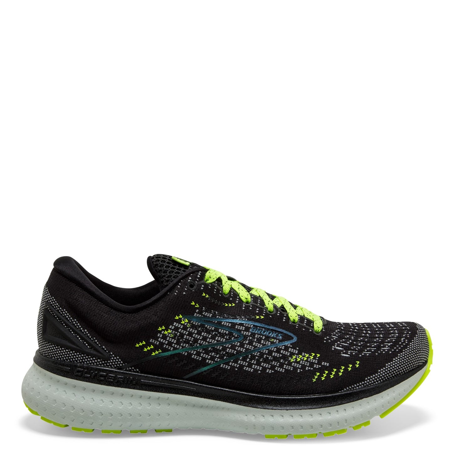 Peltz Shoes Men's Brooks Glycerin 19 Running Shoe BLACK NIGHTLIFE 110356 1D 050
