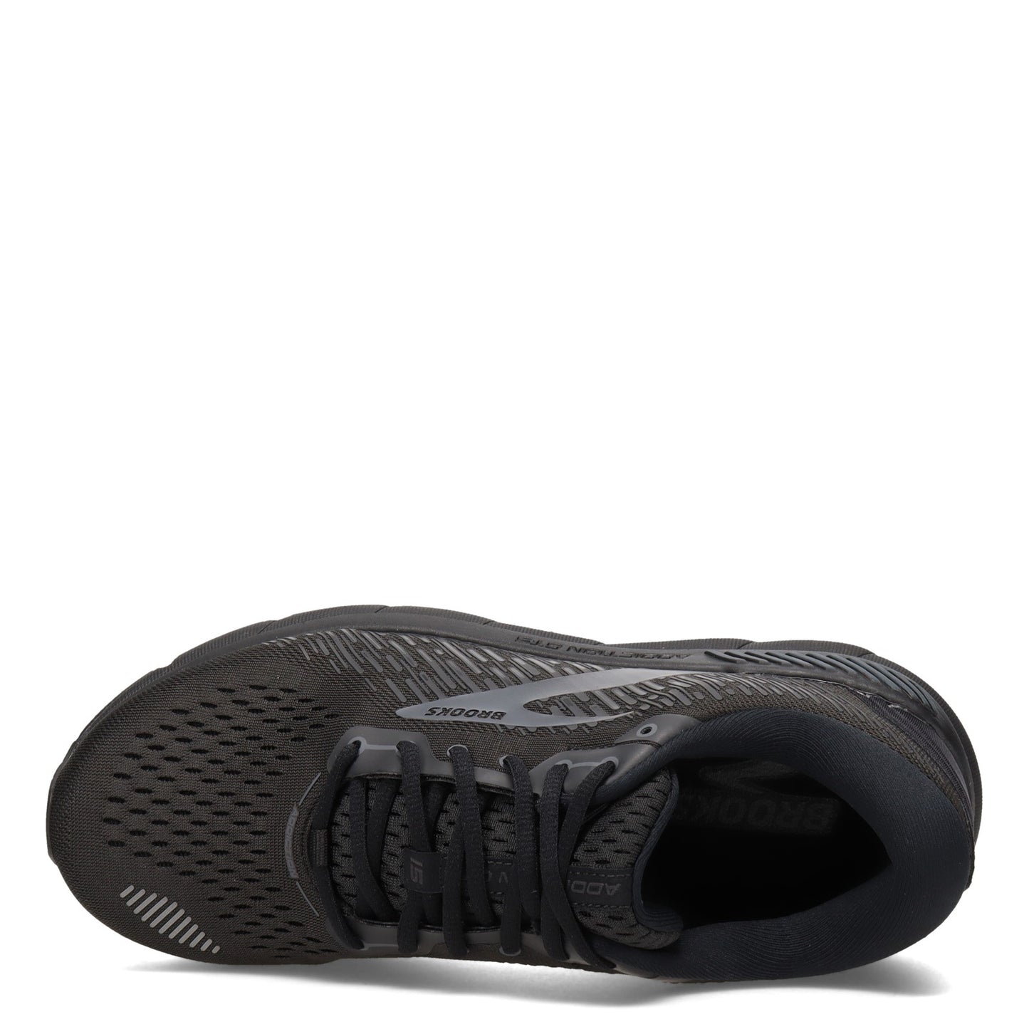Peltz Shoes Men's Brooks Addiction GTS 15 Running Shoe - Wide Width Black/Ebony 110365 2E 020