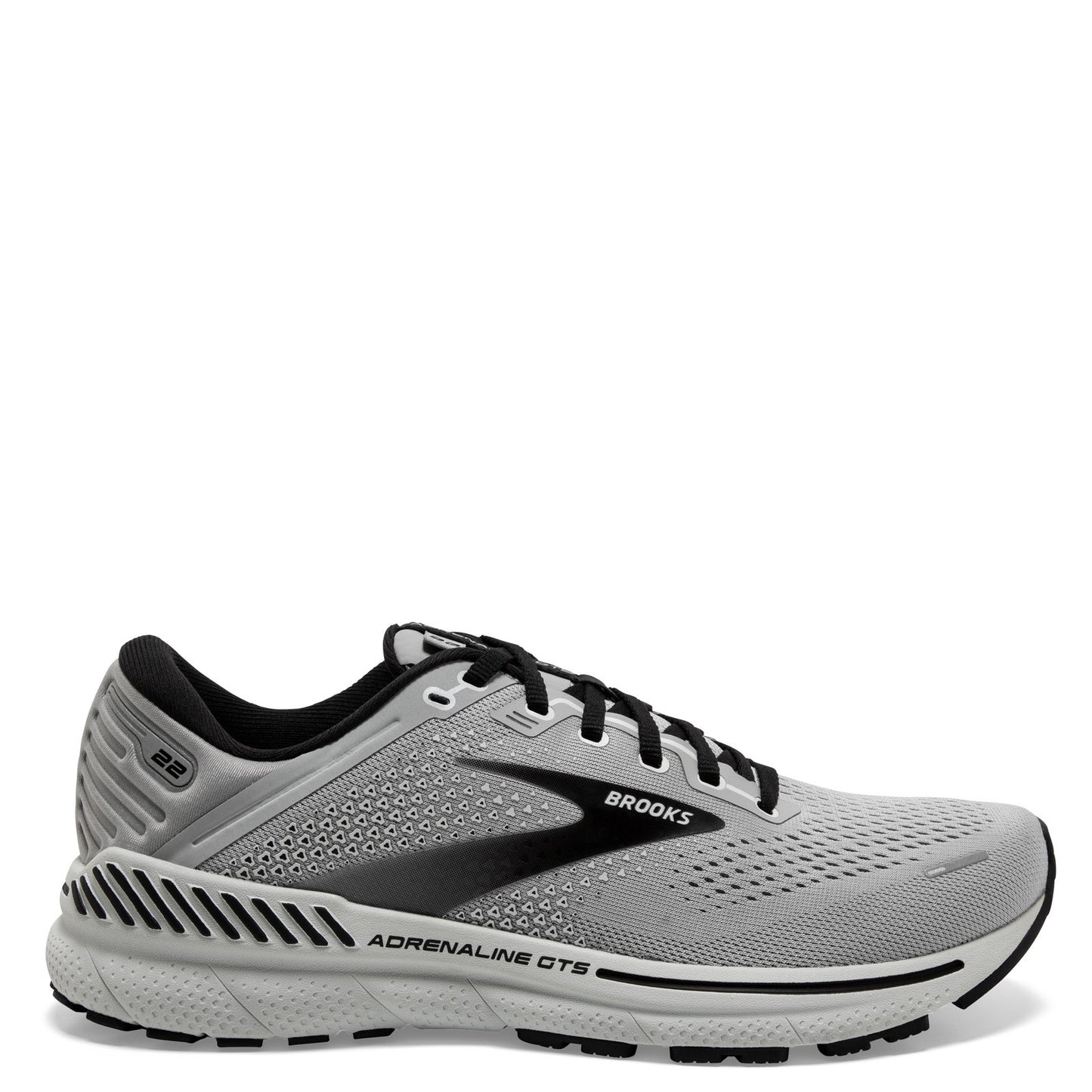 Peltz Shoes Men's Brooks Adrenaline GTS 22 Running Shoe - Narrow Width Grey/Multi 110366 1B 012
