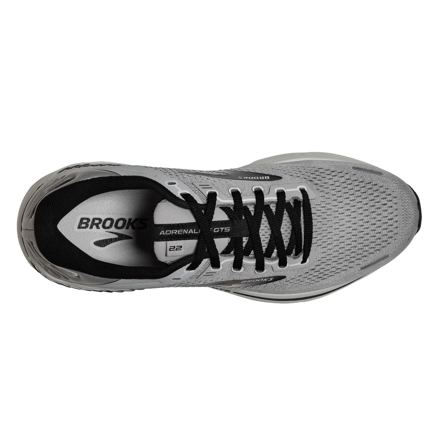 Peltz Shoes Men's Brooks Adrenaline GTS 22 Running Shoe - Narrow Width Grey/Multi 110366 1B 012