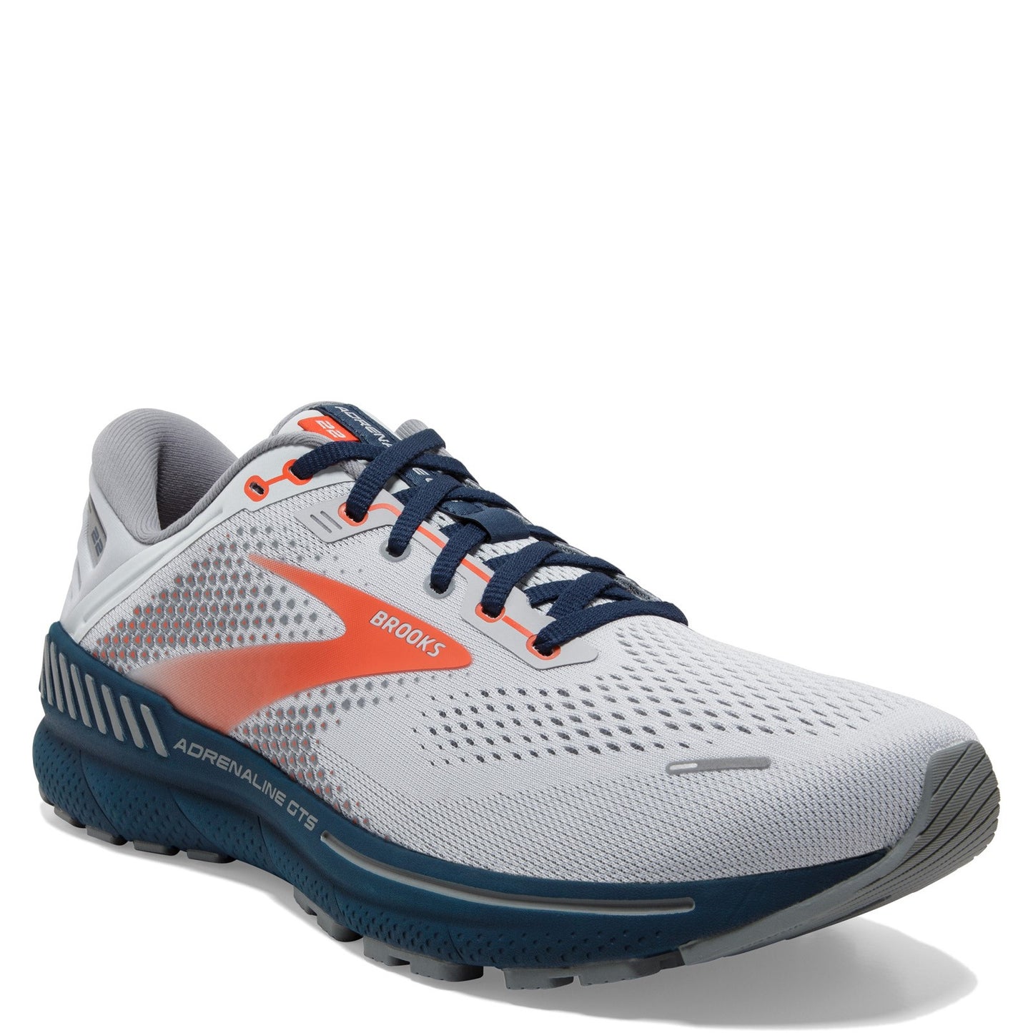Peltz Shoes Men's Brooks Adrenaline GTS 22 Running Shoe Artic/Red/Titan 110366 1D 004