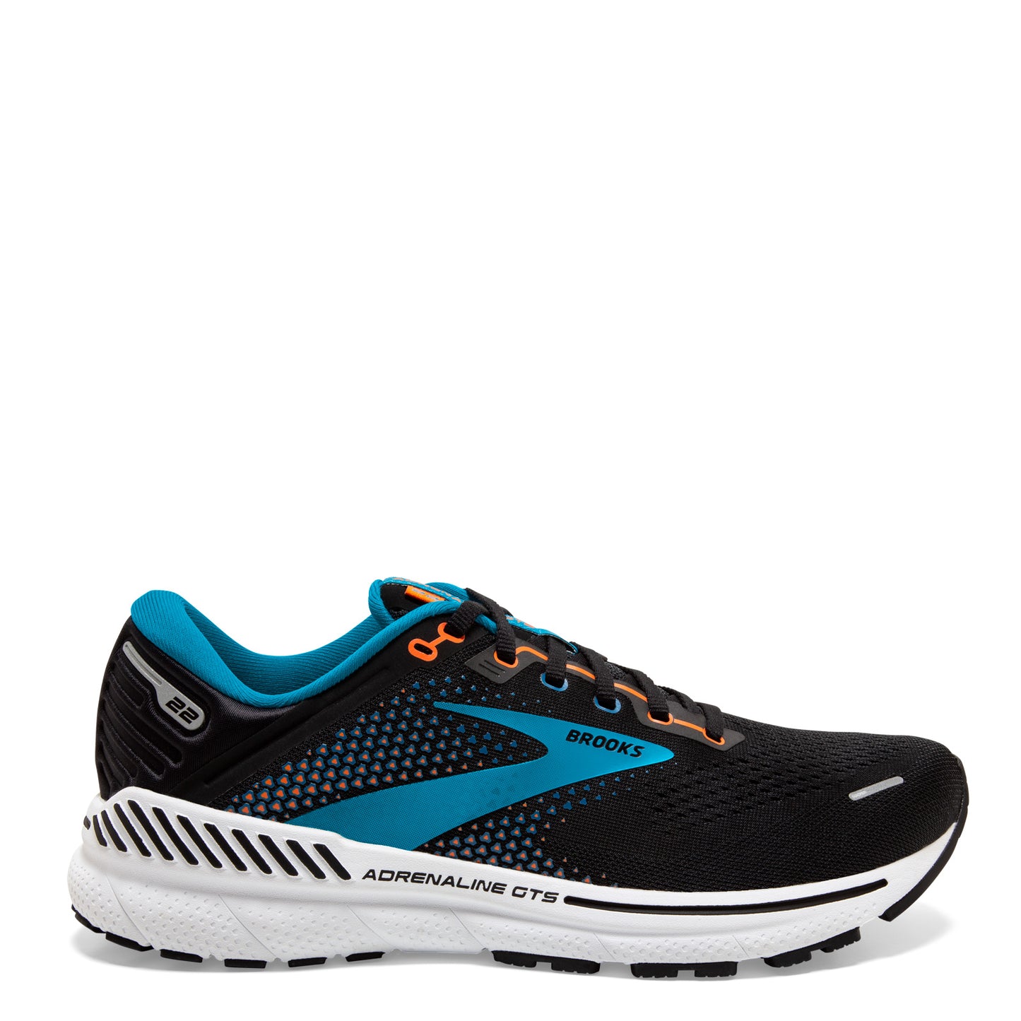 Peltz Shoes Men's Brooks Adrenaline GTS 22 Running Shoe Black 110366 1D 034