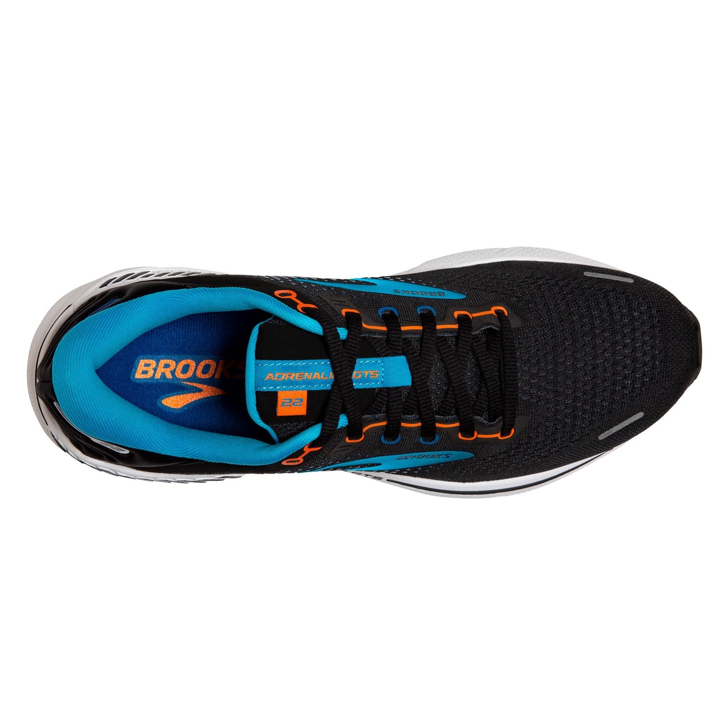 Peltz Shoes Men's Brooks Adrenaline GTS 22 Running Shoe Black 110366 1D 034