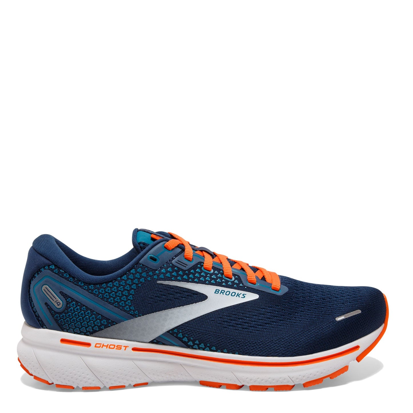 Peltz Shoes Men's Brooks Ghost 14 Running Shoe Titan/Teal/Flame 110369 1D 488