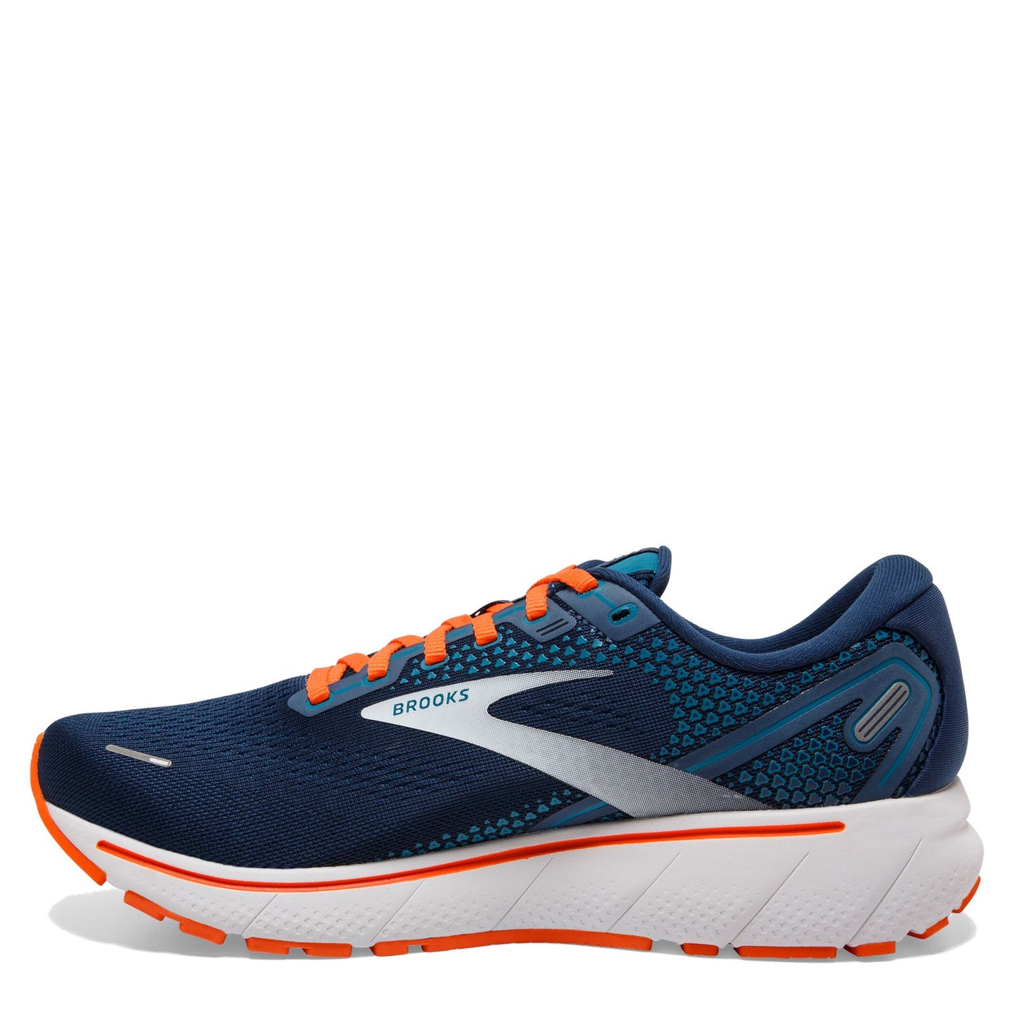Peltz Shoes Men's Brooks Ghost 14 Running Shoe Titan/Teal/Flame 110369 1D 488