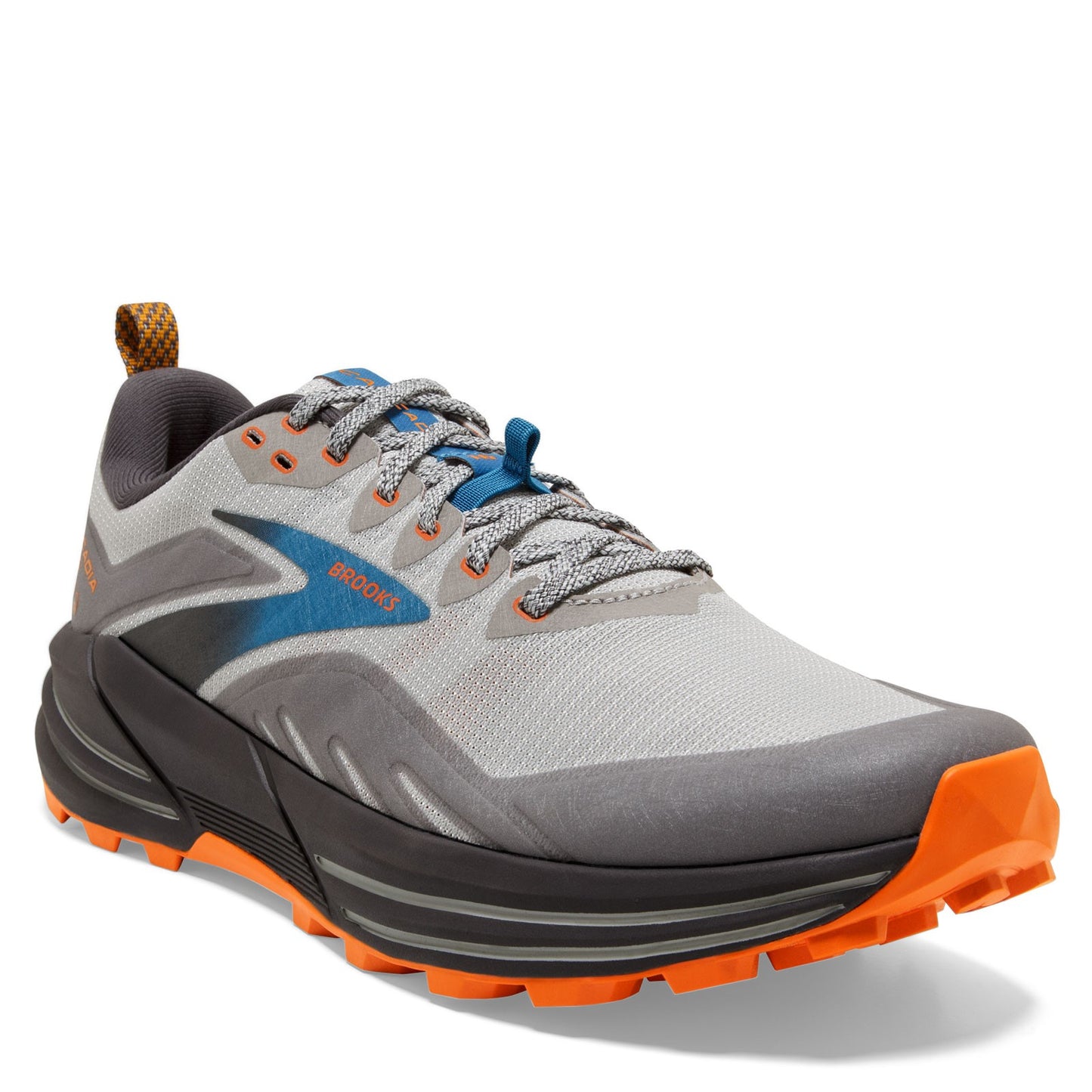 Peltz Shoes Men's Brooks Cascadia 16 Trail Running Shoe Oyster/Mushroom/Alloy 110376 1D 038