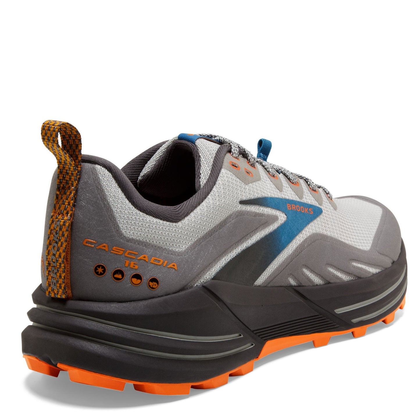 Peltz Shoes Men's Brooks Cascadia 16 Trail Running Shoe Oyster/Mushroom/Alloy 110376 1D 038