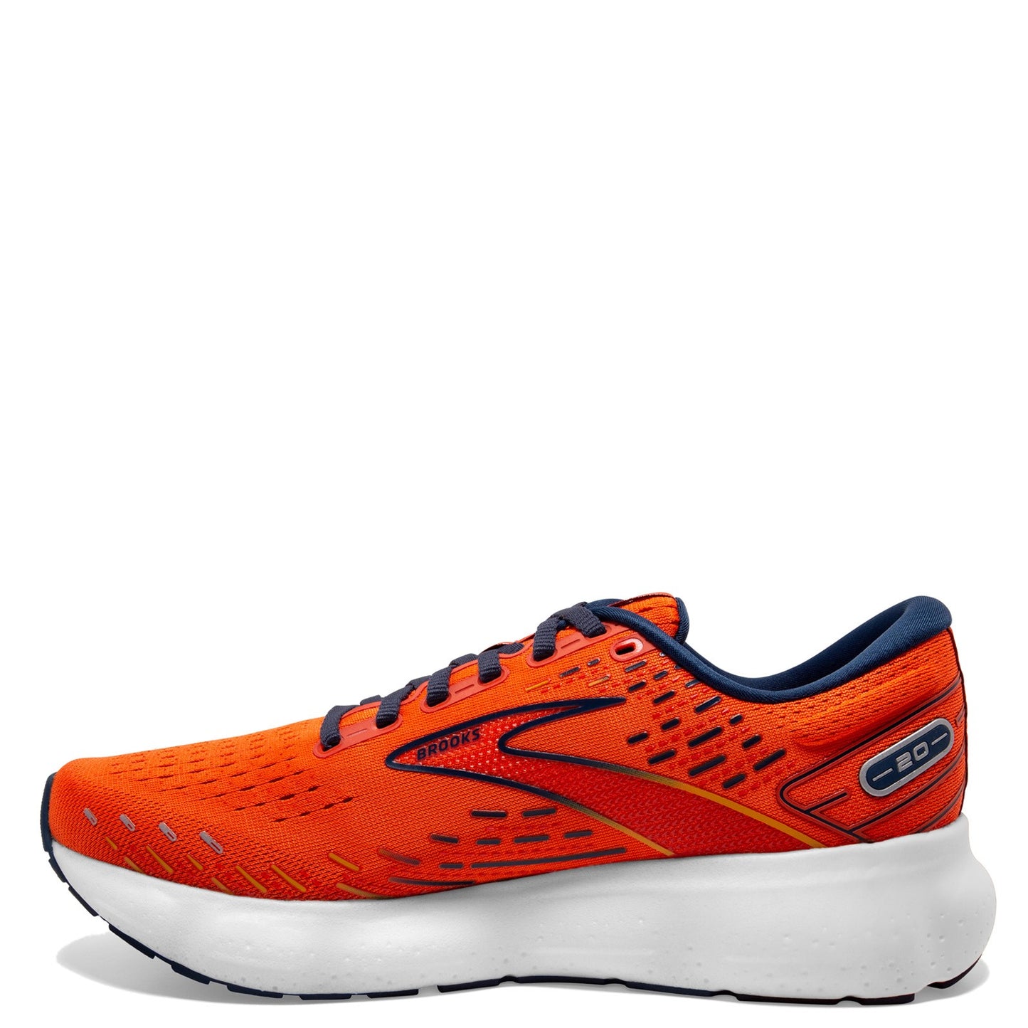 Peltz Shoes Men's Brooks Glycerin 20 Running Shoe Orange/Titan 110382 1D 843