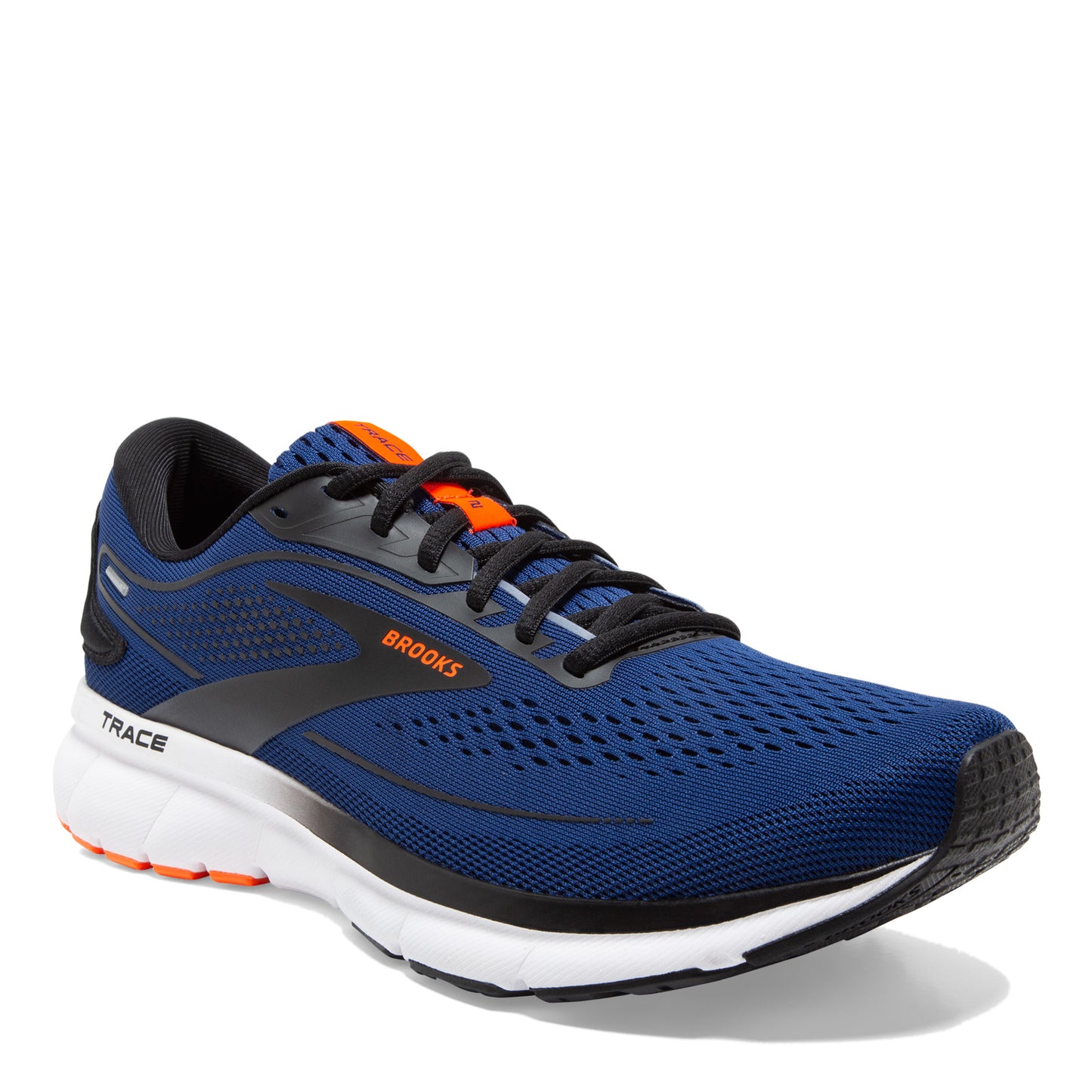 Peltz Shoes Men's BROOKSMen's Brooks Trace 2 Running Shoe Blue/Black/White 110388 1D 489