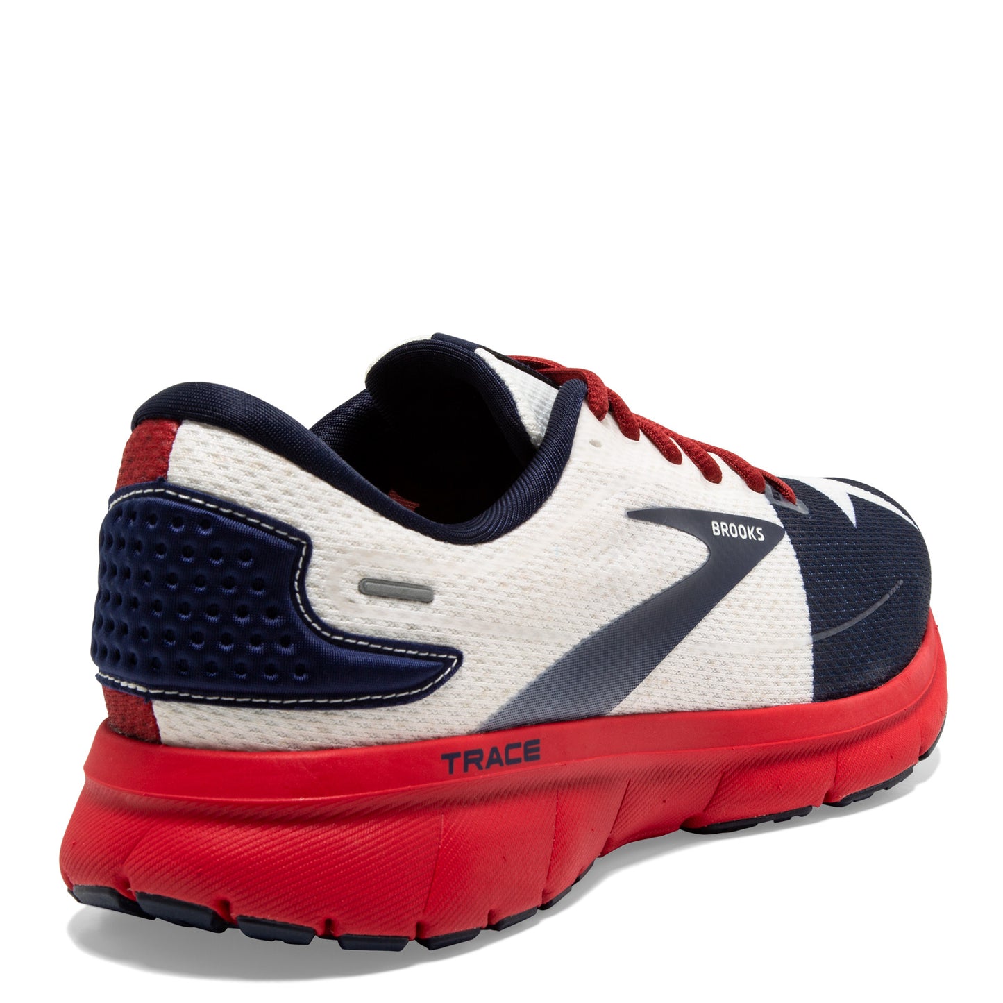 Peltz Shoes Men's Brooks Trace 2 Running Shoe Red/White/Navy 110388 1D 689