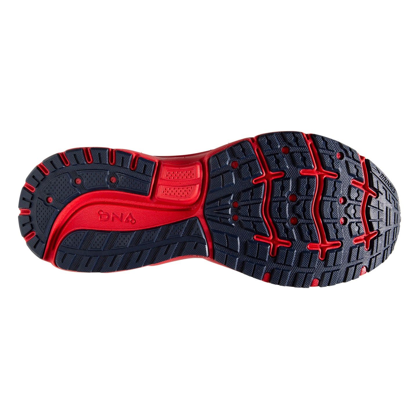 Peltz Shoes Men's Brooks Trace 2 Running Shoe Red/White/Navy 110388 1D 689