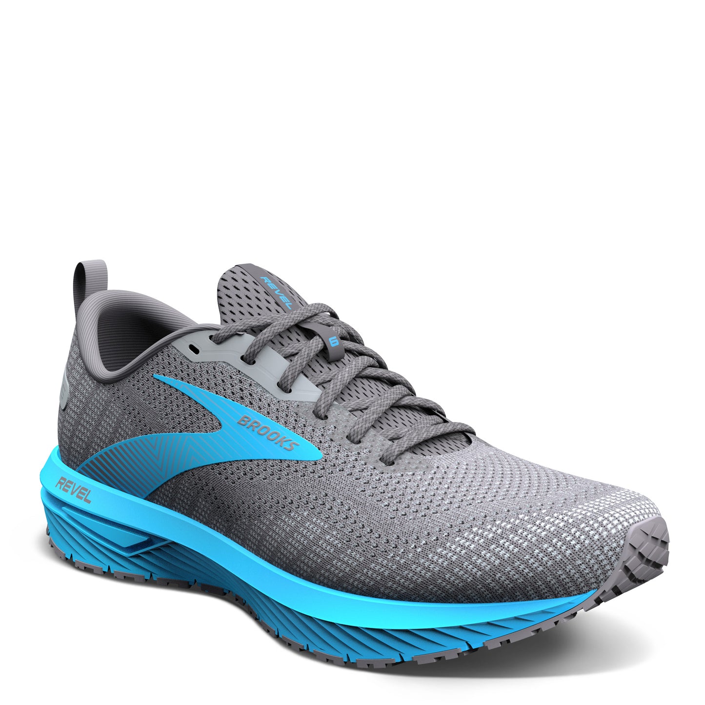 Peltz Shoes Men's Brooks Revel 6 Running Shoe Pearl/Blue 110398 1D 066