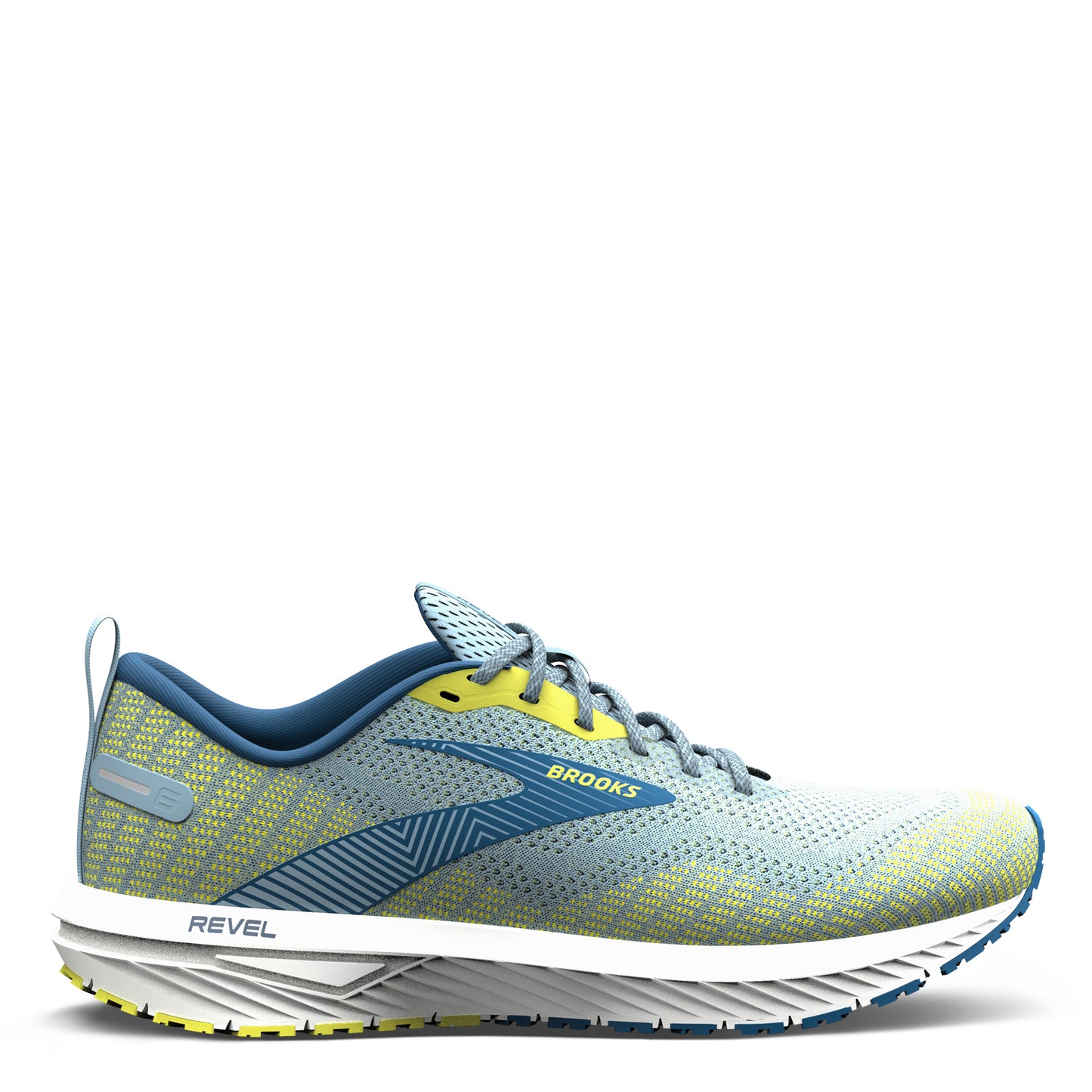 Peltz Shoes Men's Brooks Revel 6 Running Shoe Light Blue/Nightlife 110398 1D 437