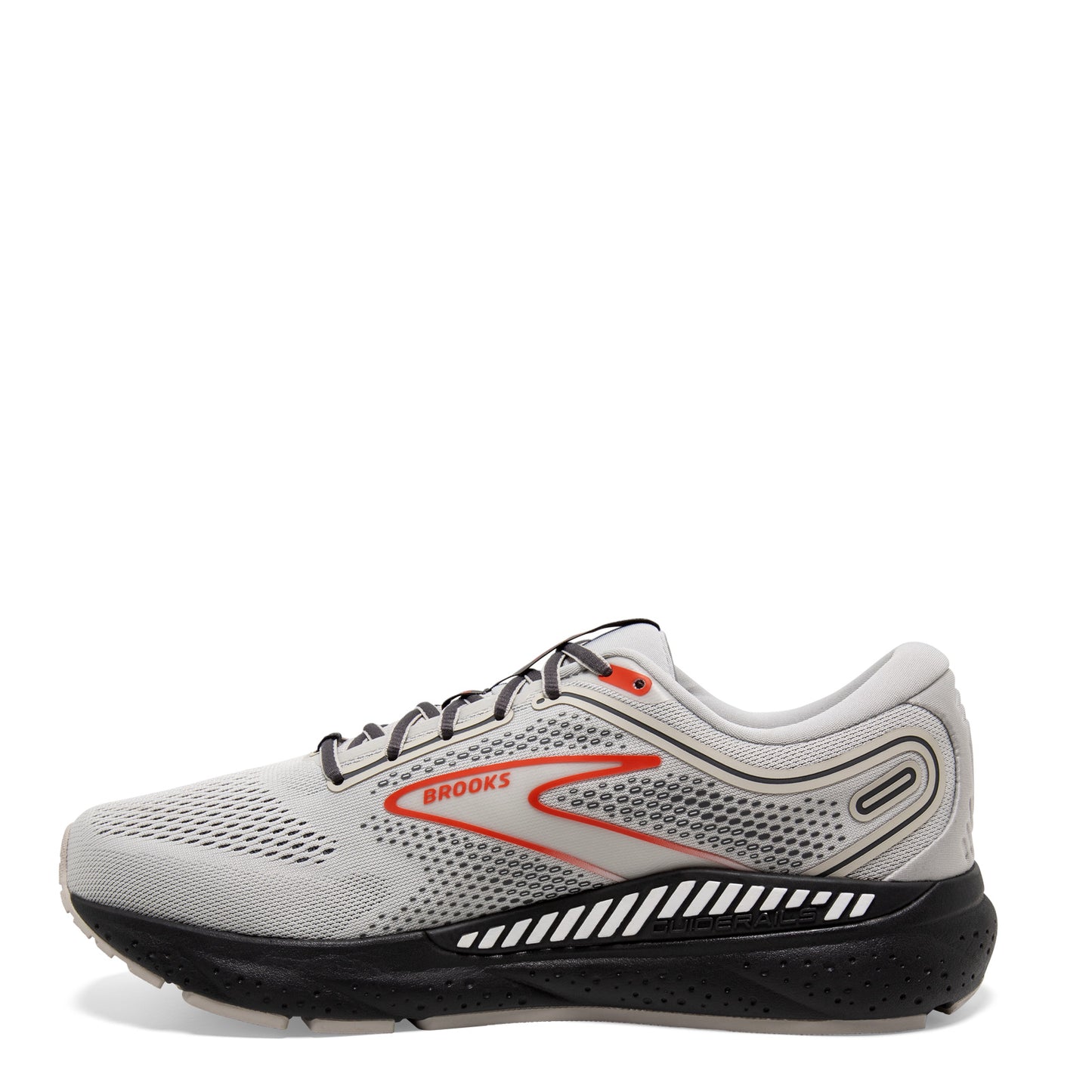 Peltz Shoes Men's Brooks Beast GTS 23 Running Shoe - Wide Width Grey/Scarlet/Ebony 110401 2E 030