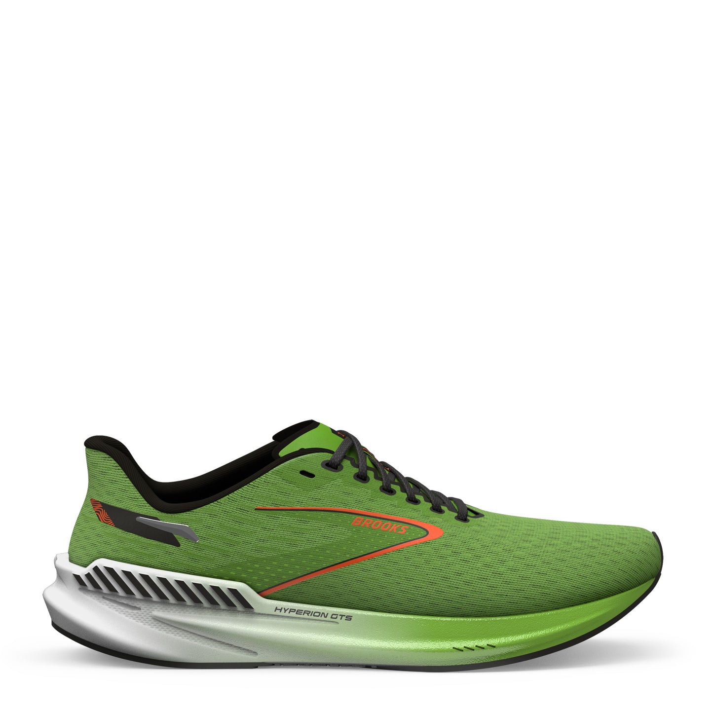 Peltz Shoes Men's Brooks Hyperion GTS Running Shoe Green/Red/White 110408 1D 308