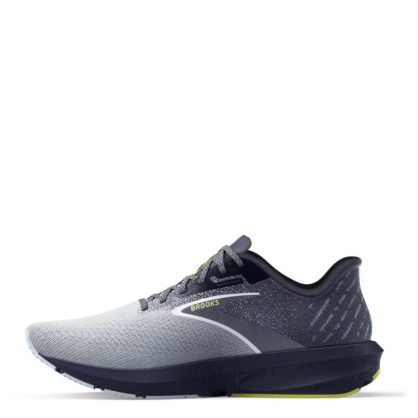 Peltz Shoes Men's Brooks Launch 10 Running Shoe Blue/Yellow 110409 1D 009