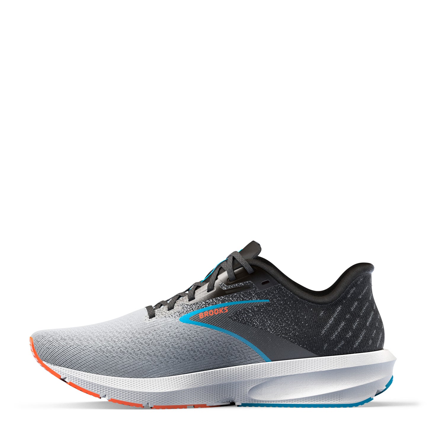 Peltz Shoes Men's Brooks Launch 10 Running Shoe Black/Grey/Orange 110409 1D 019