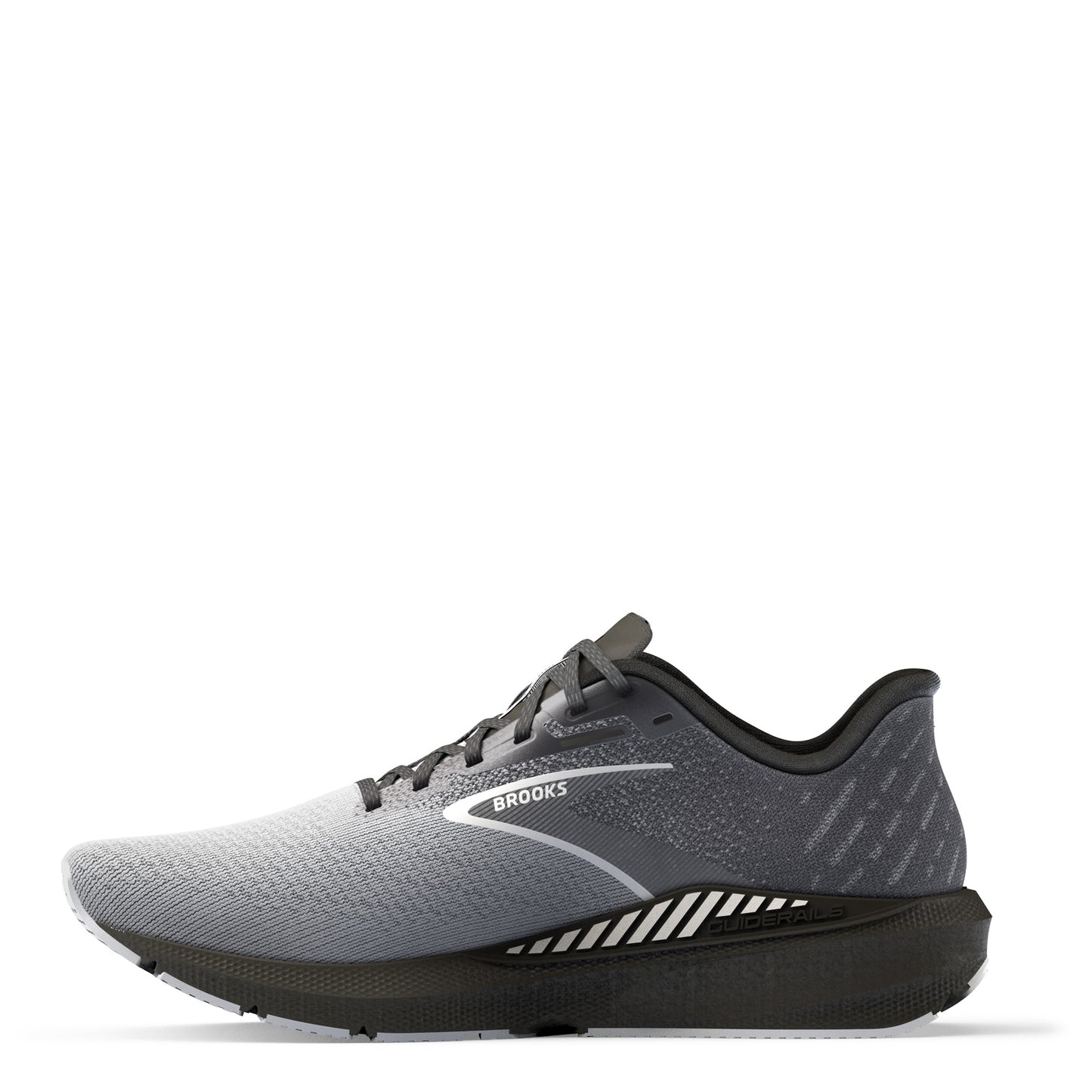 Peltz Shoes Men's Brooks Launch GTS 10 Running Shoe Black/Grey/White 110410 1D 052