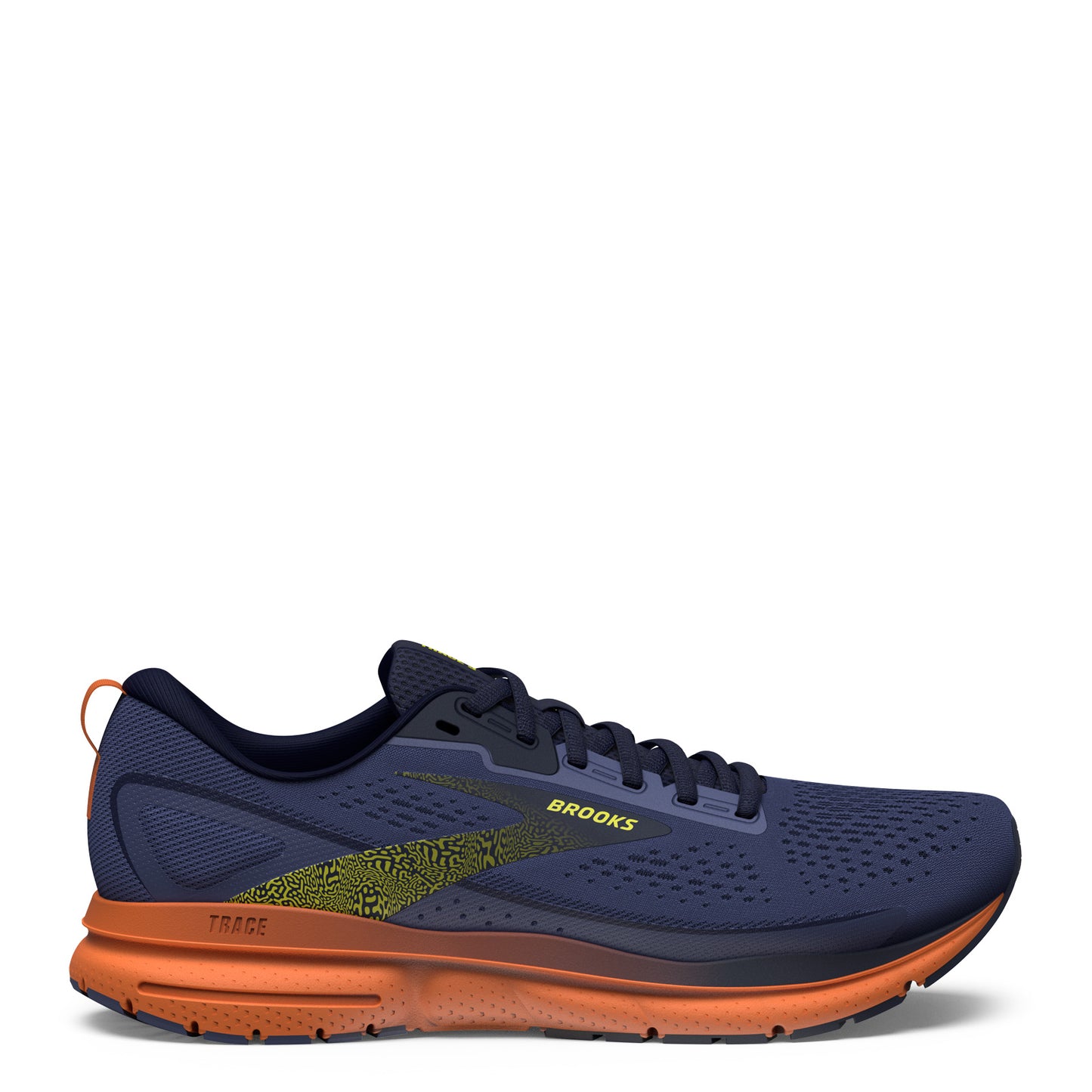 Peltz Shoes Men's Brooks Trace 3 Running Shoe Iris/Red Orange/Sulphur 110412 1D 422