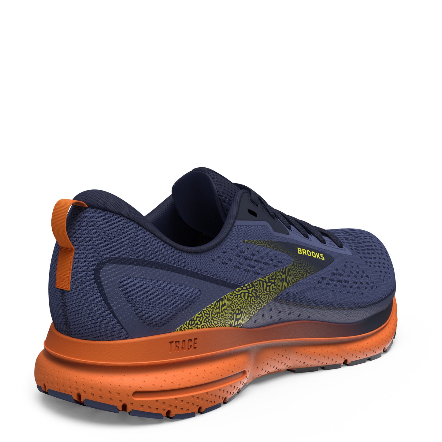 Peltz Shoes Men's Brooks Trace 3 Running Shoe Iris/Red Orange/Sulphur 110412 1D 422