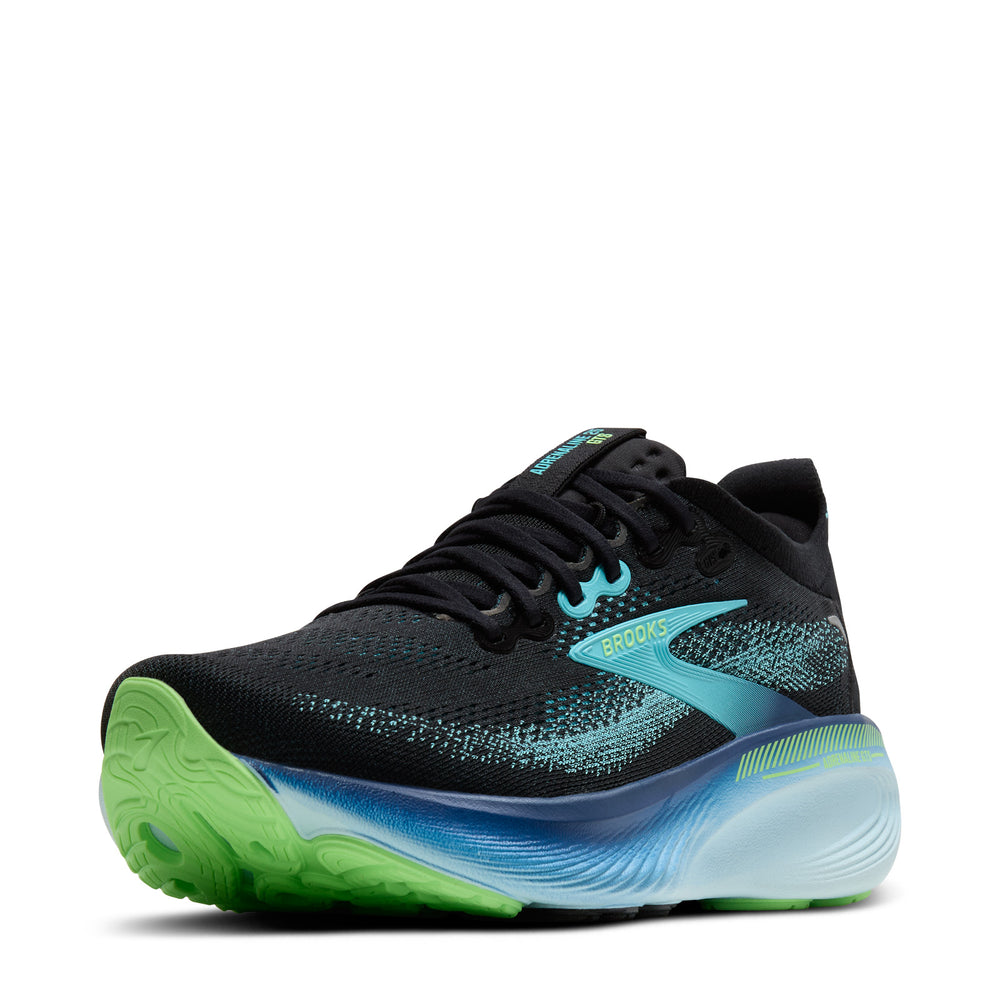 Brooks Black Athletic Running Shoes with Blue and Neon Green Accents Brooks Adrenaline GTS 25 Men main image 4