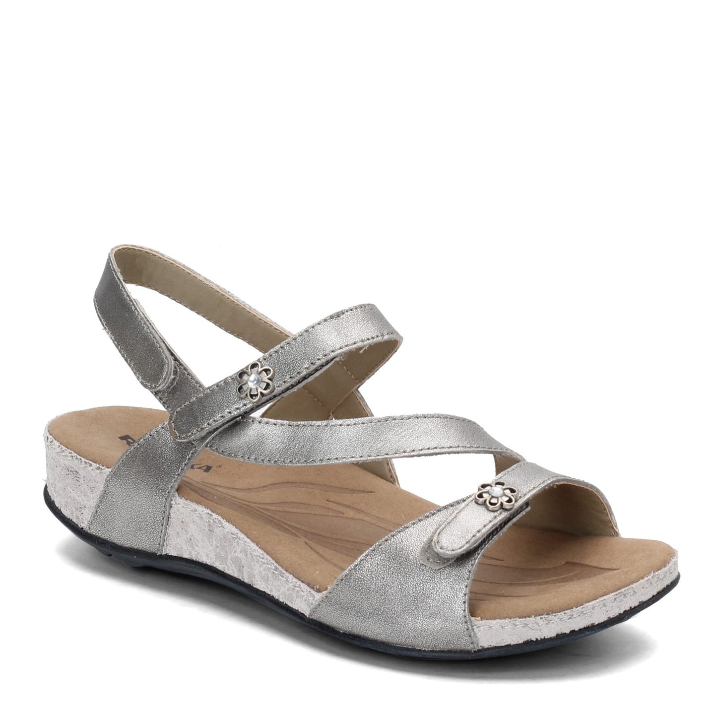 Peltz Shoes Women's Romika Fidschi 54 Sandal PLATINUM 11054-49730
