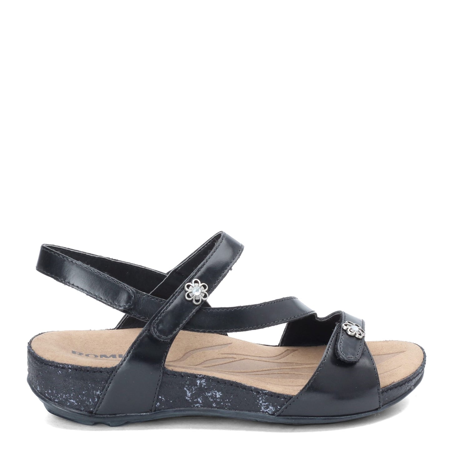 Peltz Shoes Women's Romika Fidschi 54 Sandal BLACK 11054-96100