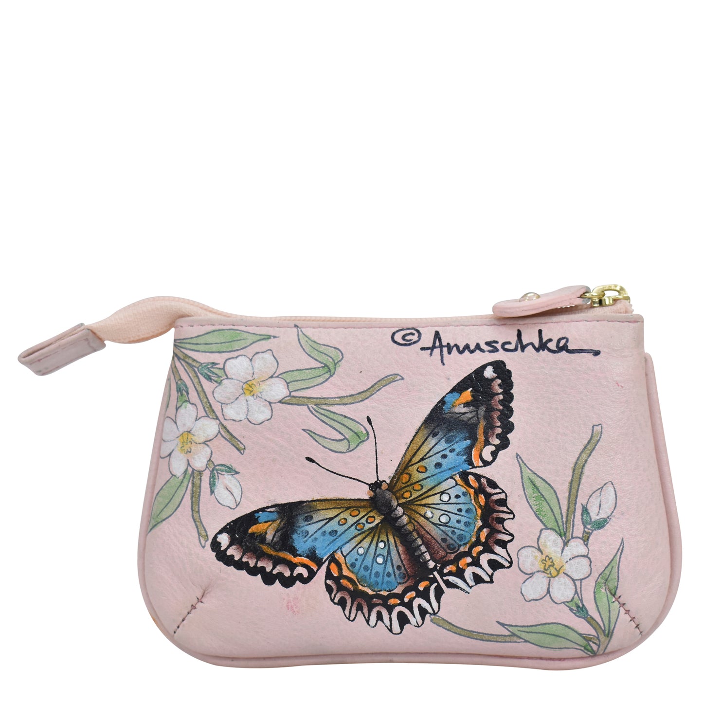 Peltz Shoes Women's Anuschka Medium Sized Coin Purse Butterfly Melody 1107-BML