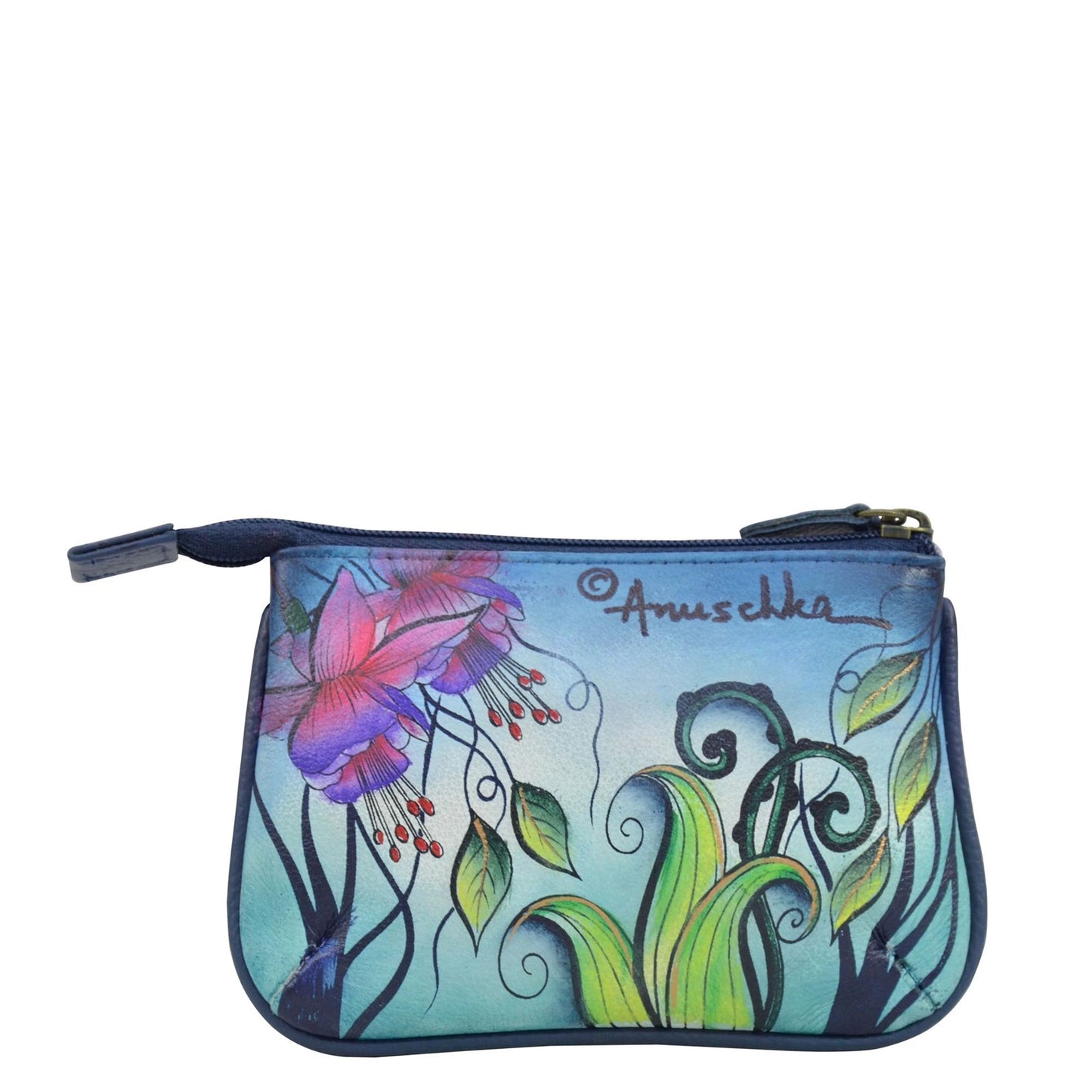 Peltz Shoes Women's Anuschka Medium Sized Coin Purse Enchanted Garden 1107-ECG