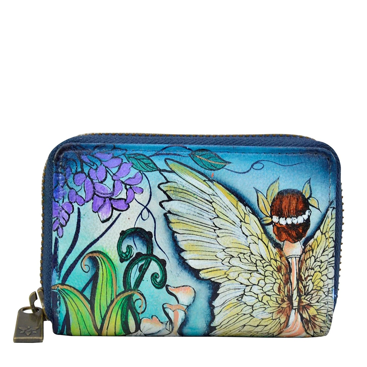 Peltz Shoes Anuschka Credit and Business Card Holder ENCHANTED GARDEN 1110-ECG