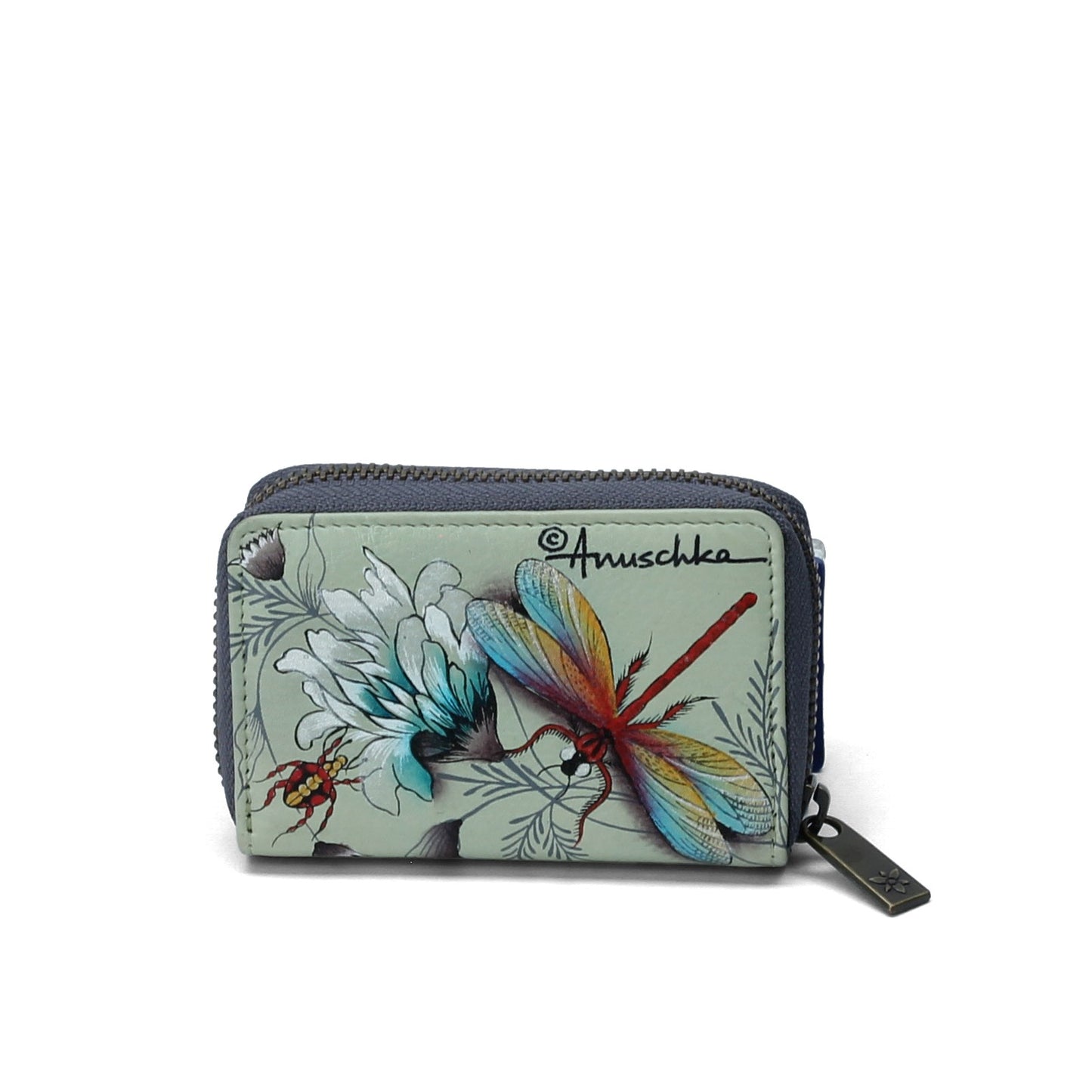 Peltz Shoes Anuschka Credit and Business Card Holder Wonderous Wings 1110-WWG