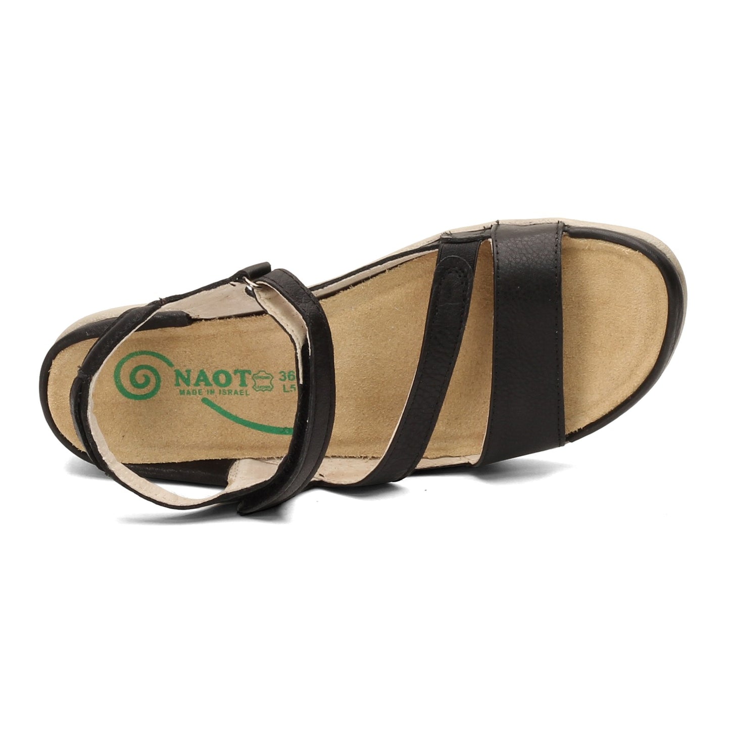 Peltz Shoes Women's Naot Etera Sandal Soft Black Lthr 11111-BA6