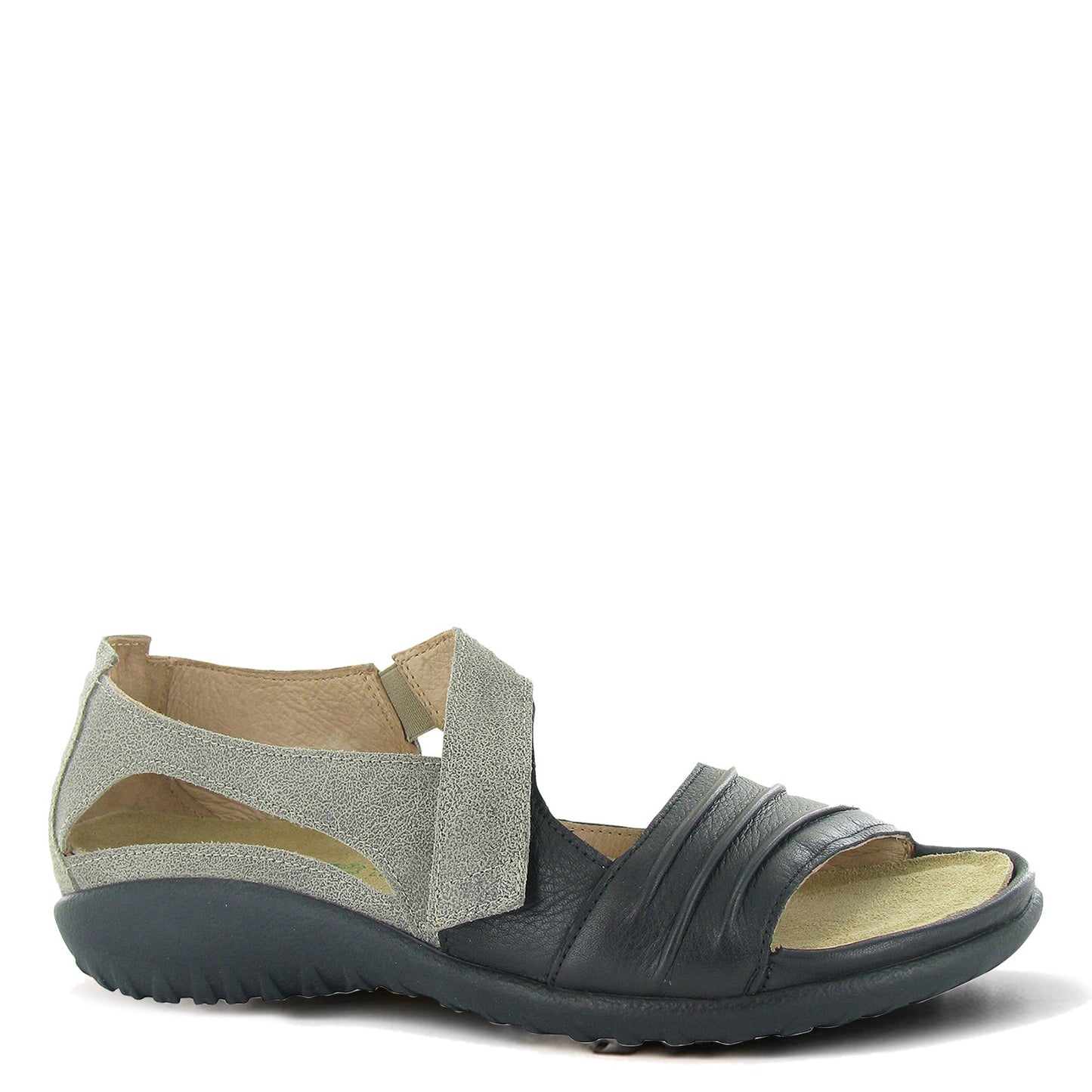Peltz Shoes Women's Naot Papaki Sandal BLACK BEIGE 11125-NNM