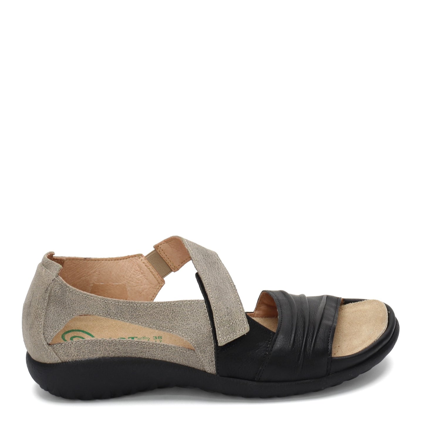 Peltz Shoes Women's Naot Papaki Sandal BLACK BEIGE 11125-NNM