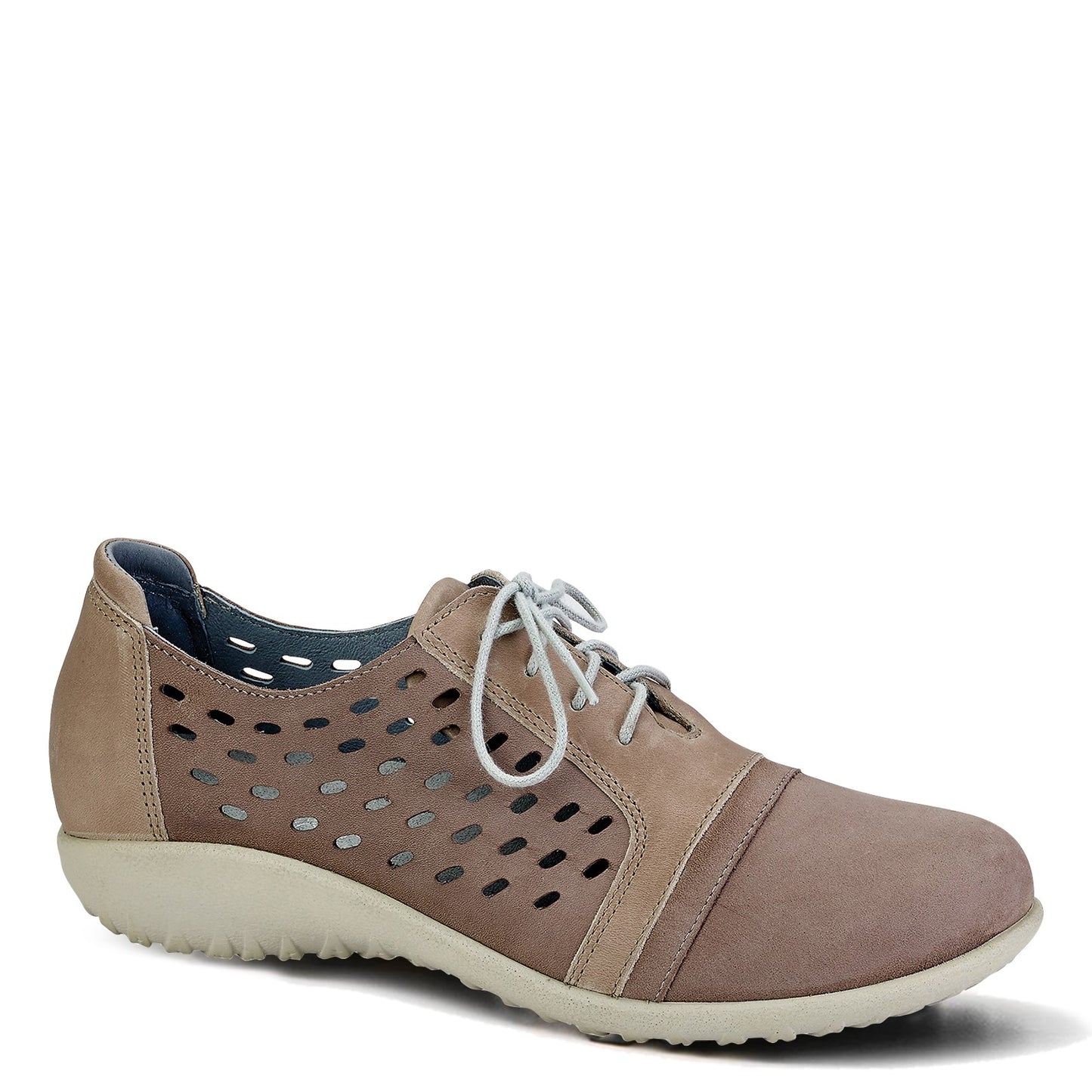 Peltz Shoes Women's Naot Lalo Oxford Stone Nubuck/Khaki 11141-W5H