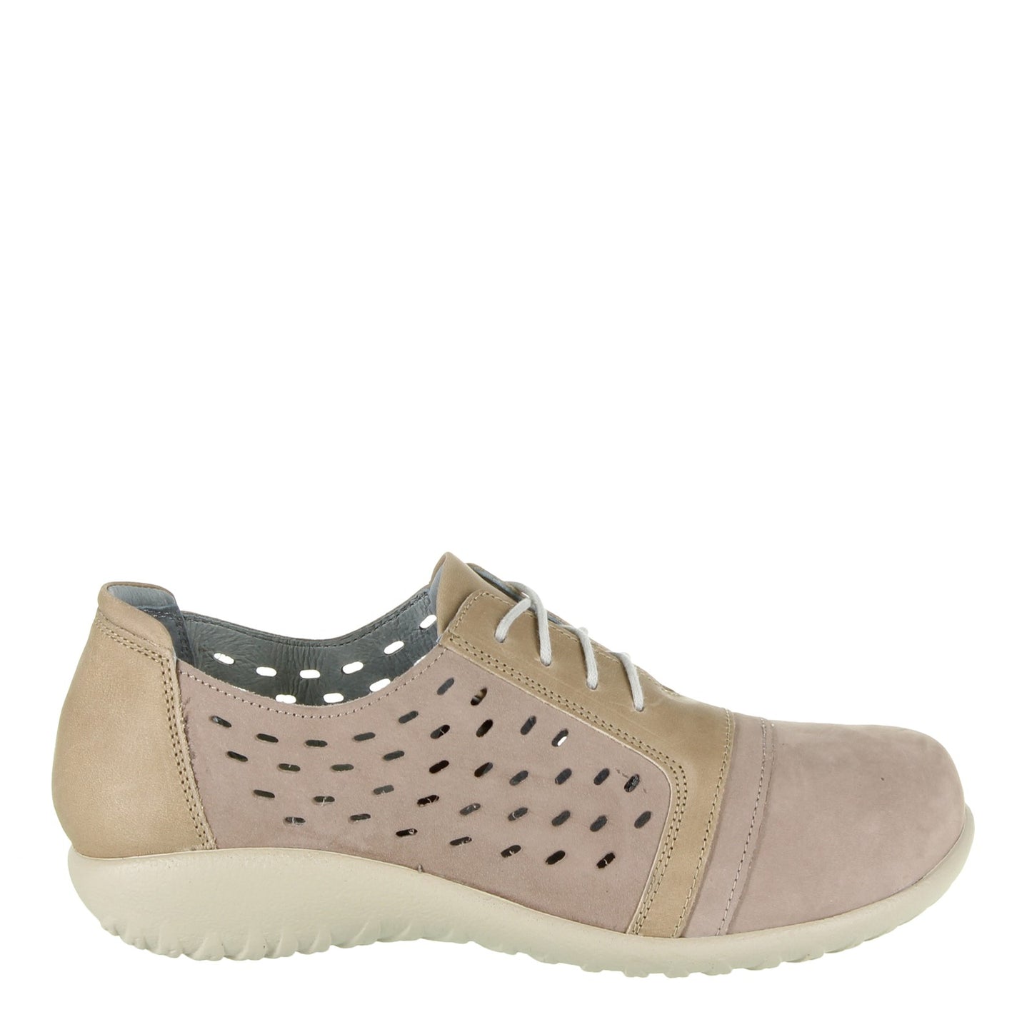 Peltz Shoes Women's Naot Lalo Oxford Stone Nubuck/Khaki 11141-W5H
