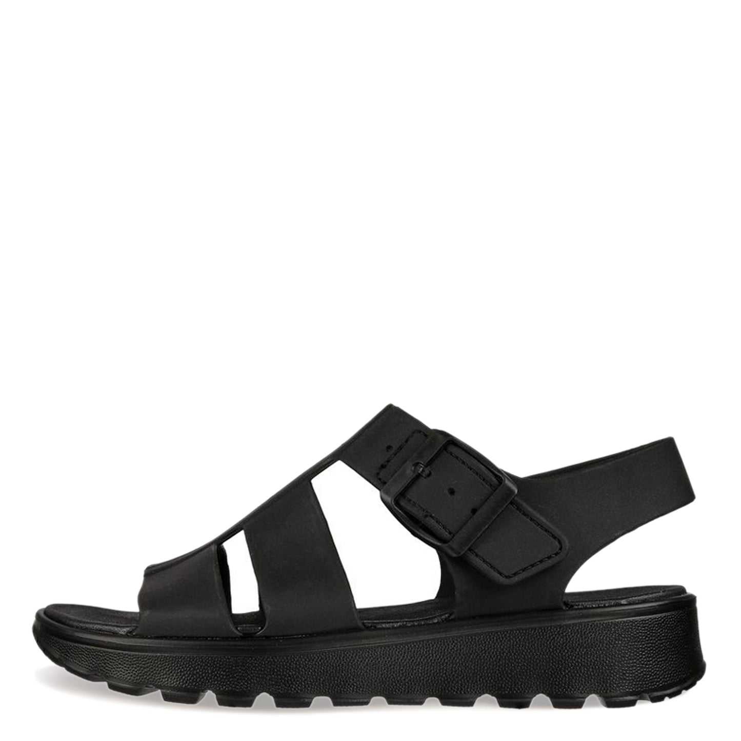 Peltz Shoes Women's Skechers Foamies: Footsteps - Back to Basics Sandal Black 111570-BBK