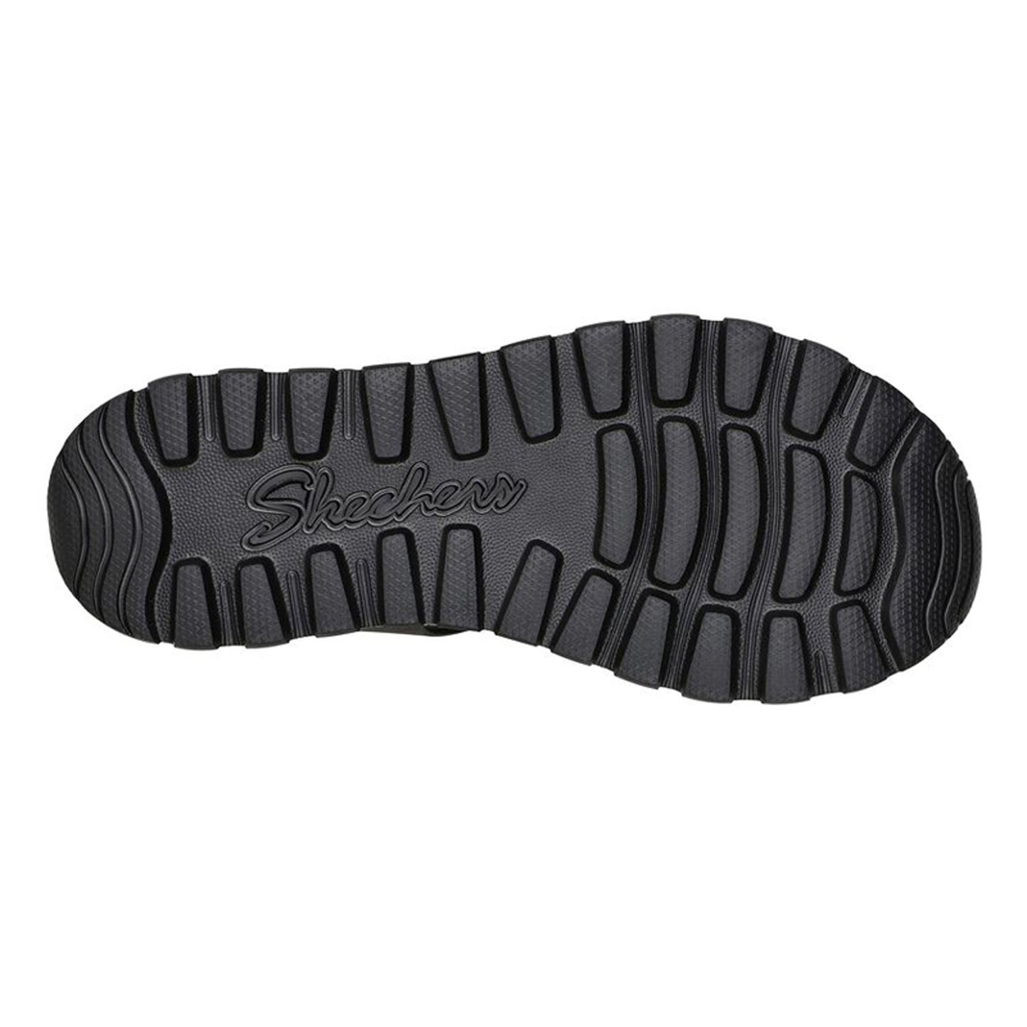 Peltz Shoes Women's Skechers Foamies: Footsteps - Back to Basics Sandal Black 111570-BBK