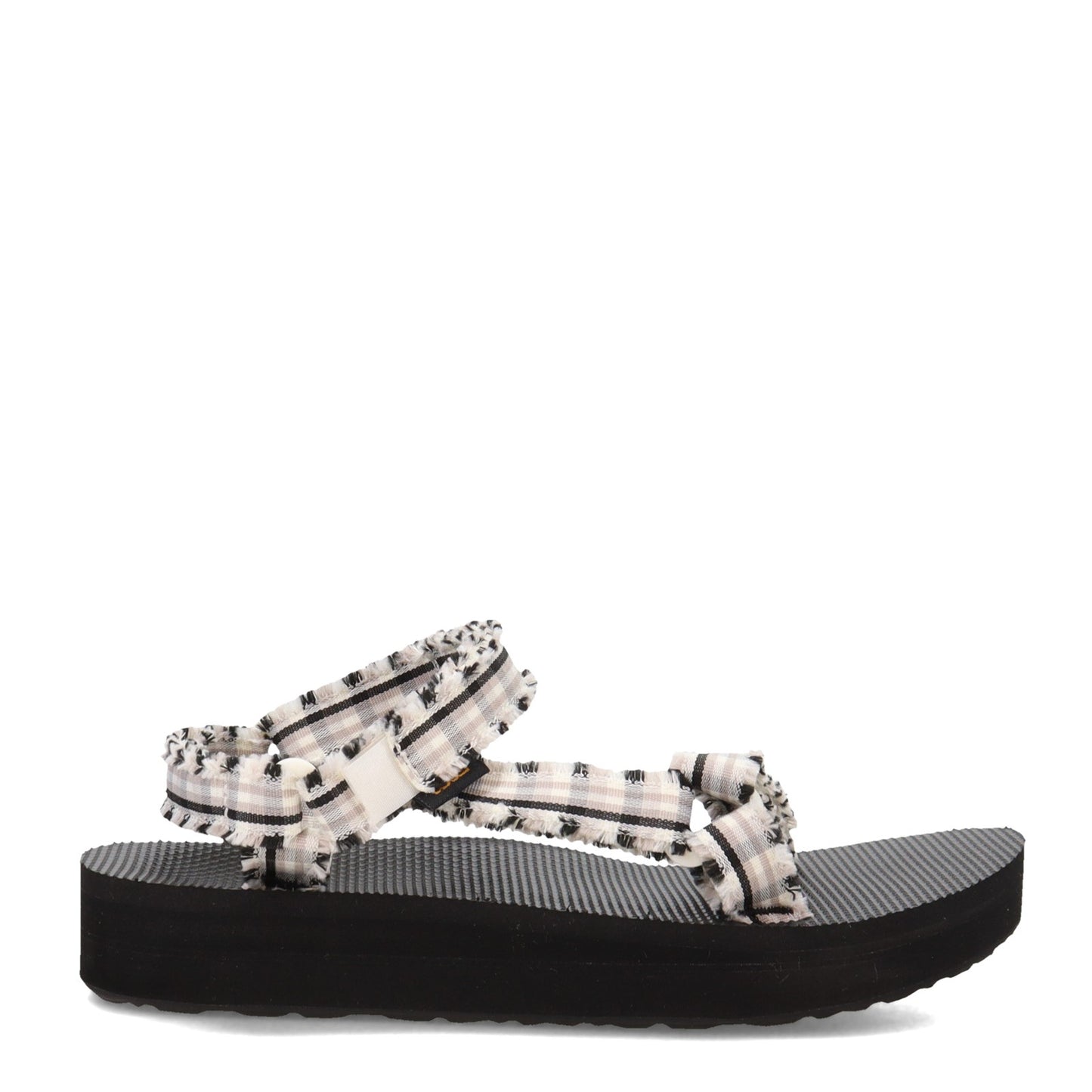 Peltz Shoes Women's Teva Midform Fray Sandal WHITE BLACK 1118954-FWBL