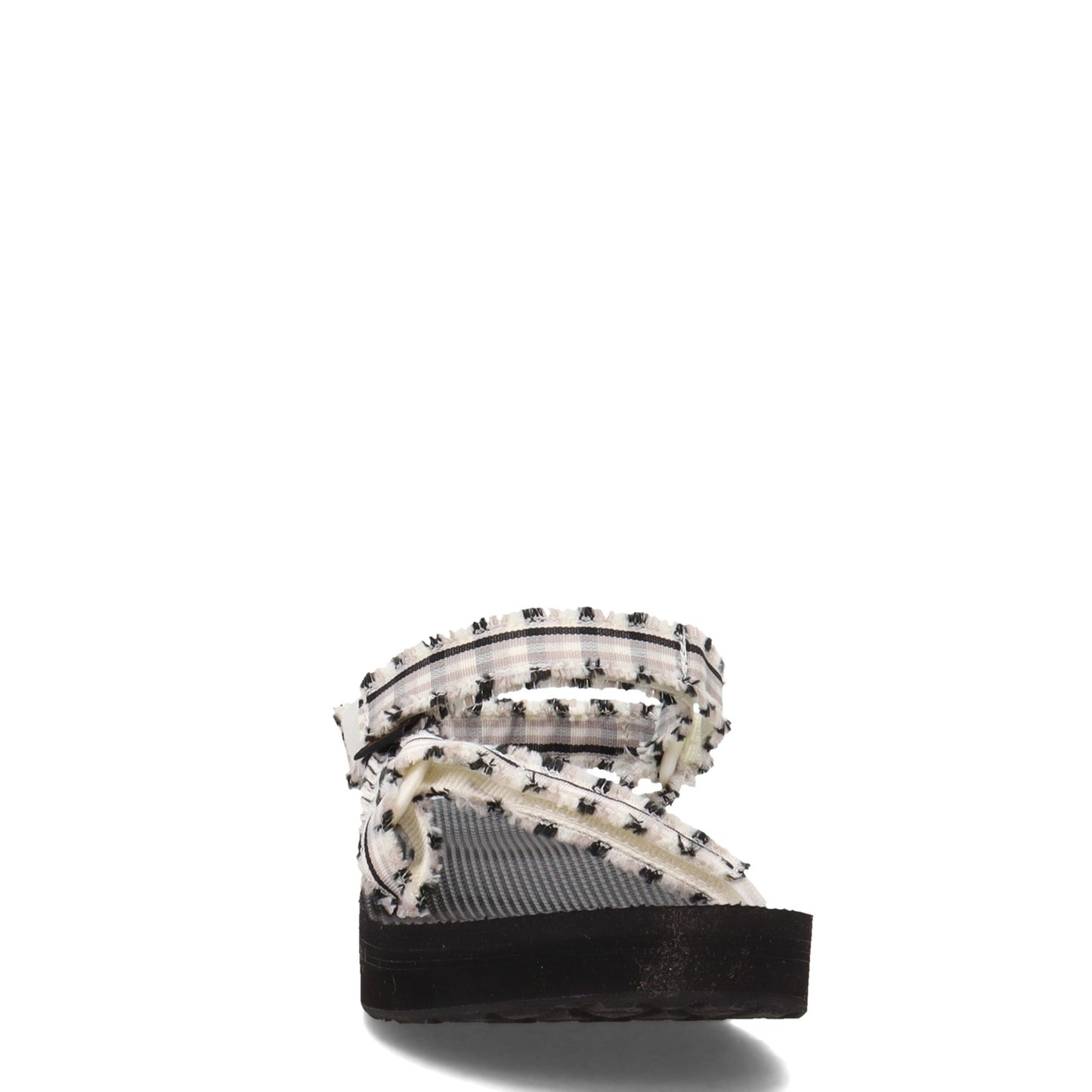 Peltz Shoes Women's Teva Midform Fray Sandal WHITE BLACK 1118954-FWBL