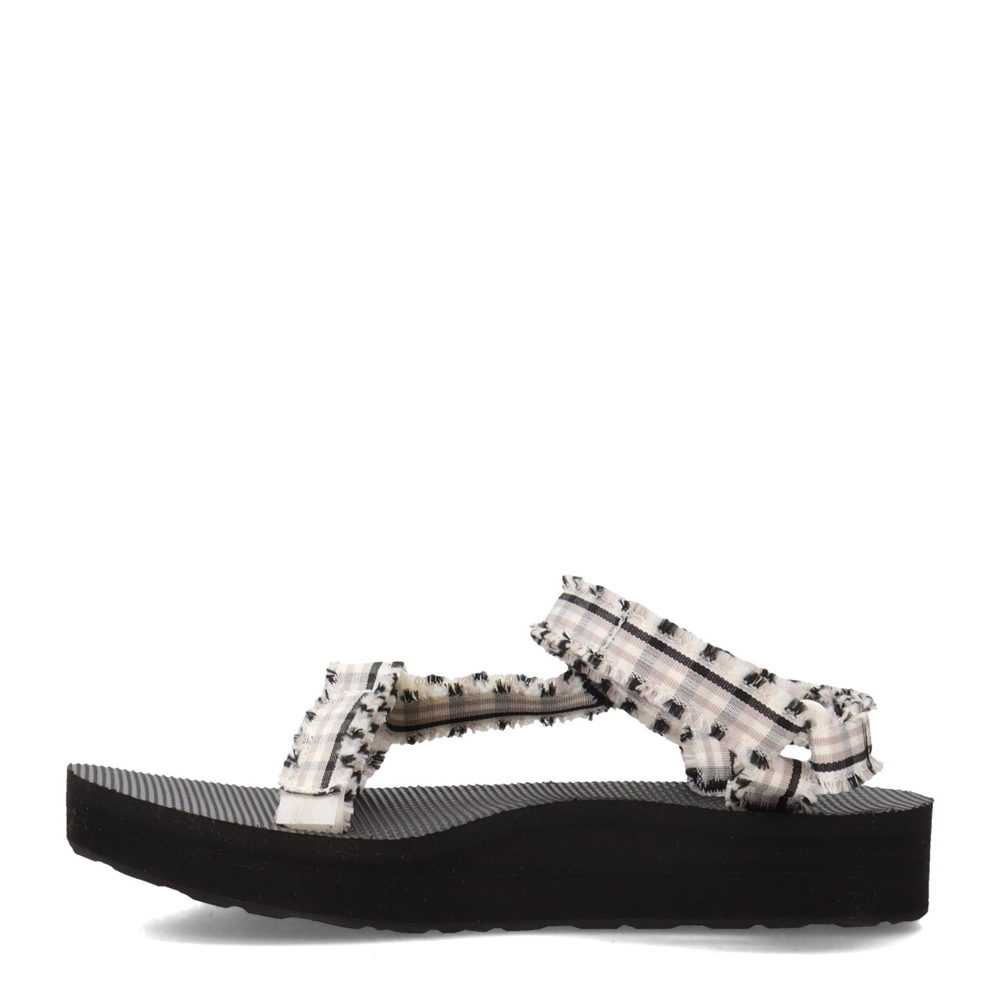 Peltz Shoes Women's Teva Midform Fray Sandal WHITE BLACK 1118954-FWBL