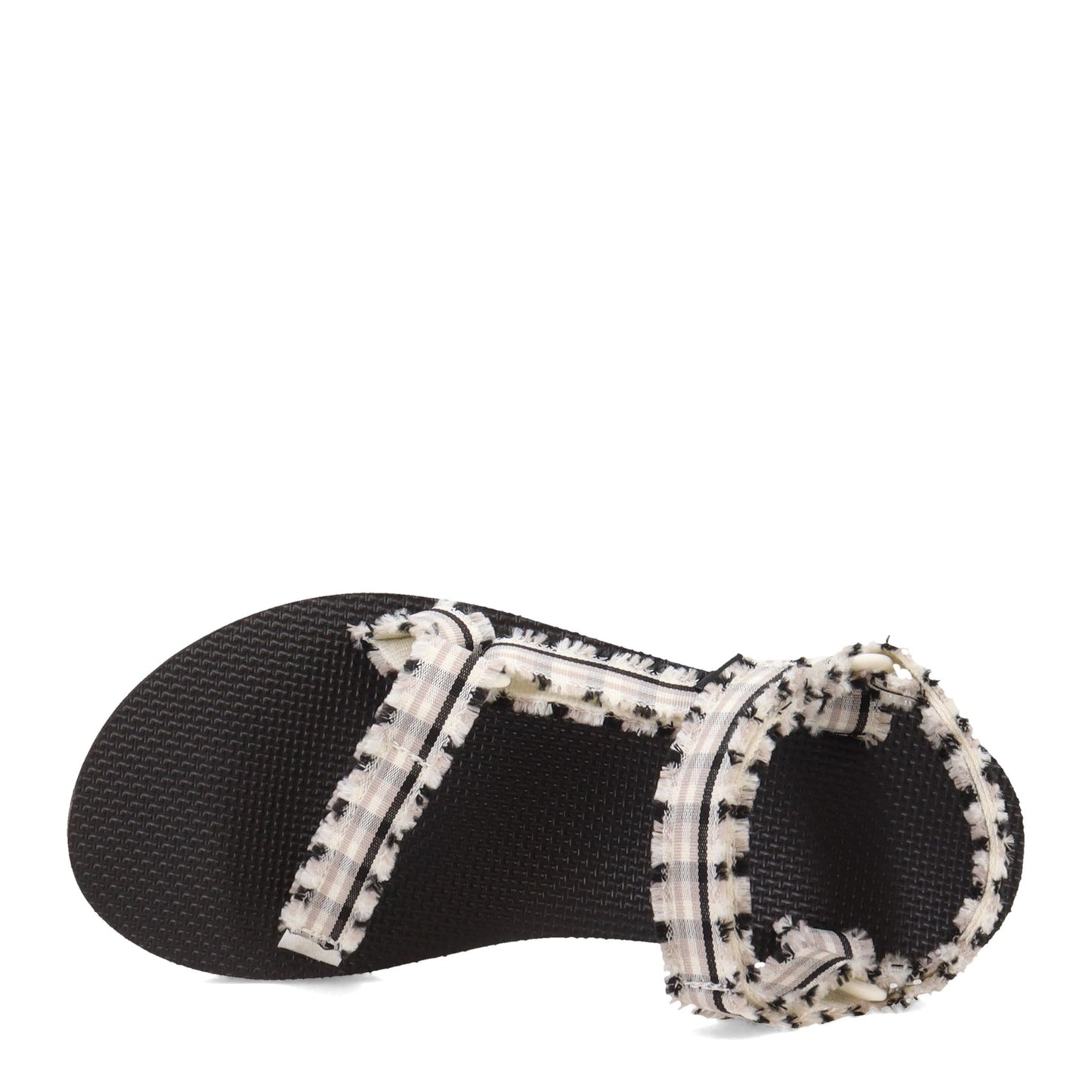 Peltz Shoes Women's Teva Midform Fray Sandal WHITE BLACK 1118954-FWBL