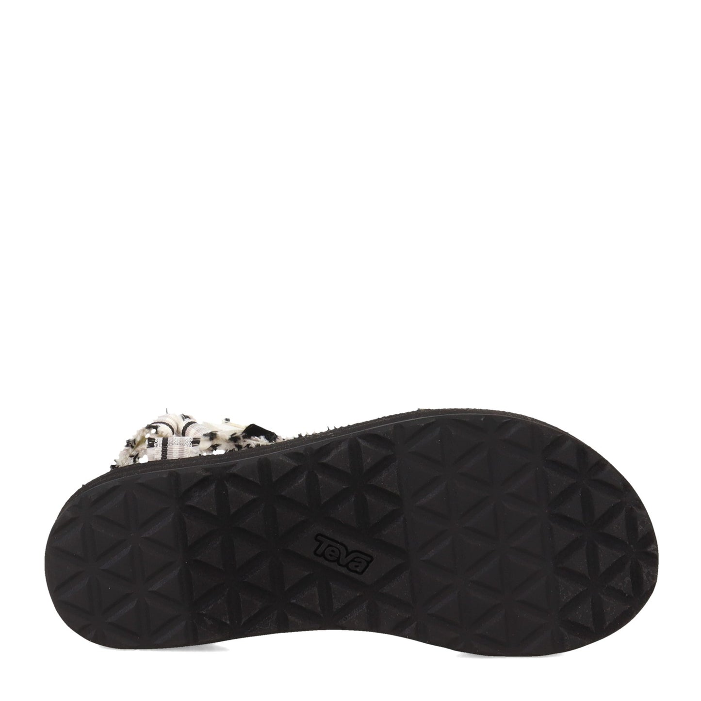 Peltz Shoes Women's Teva Midform Fray Sandal WHITE BLACK 1118954-FWBL