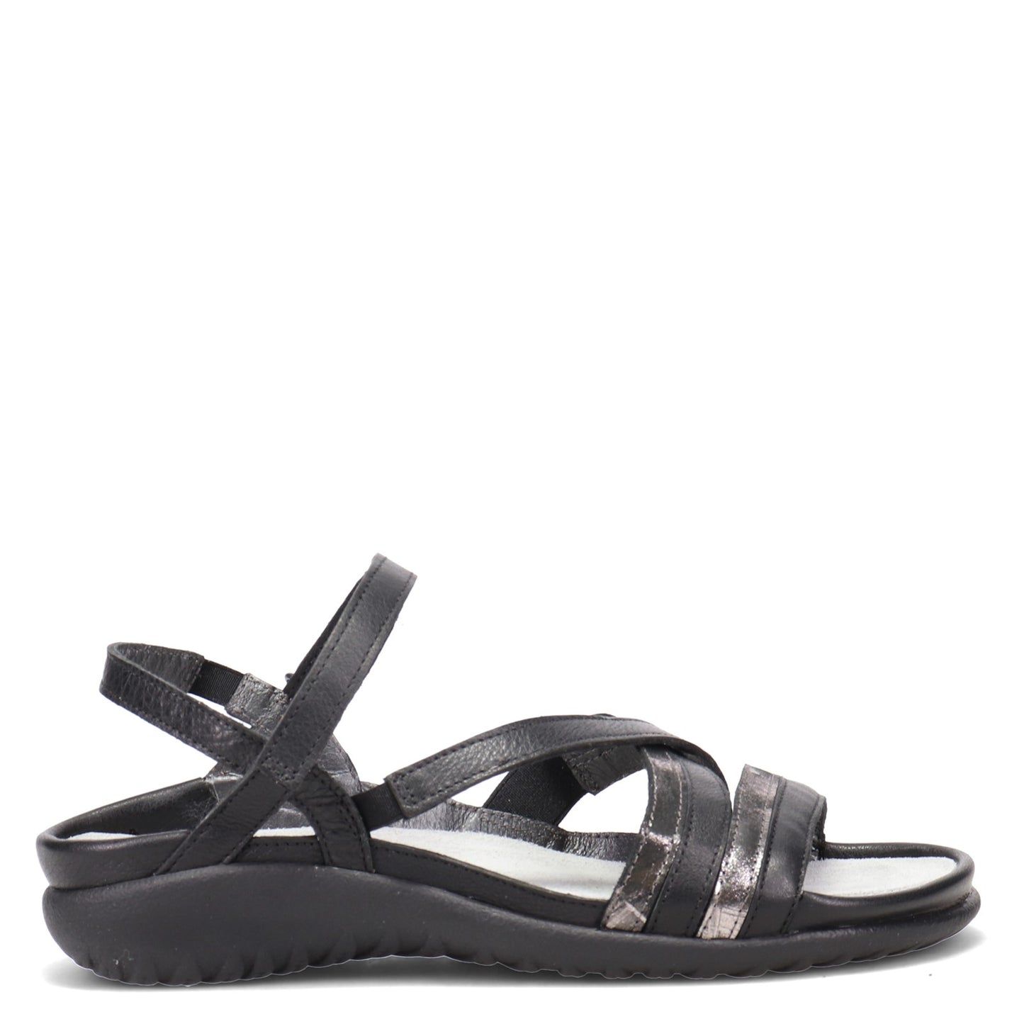 Peltz Shoes Women's Naot Toi Sandal Soft Black/Metallic 11200-NRD