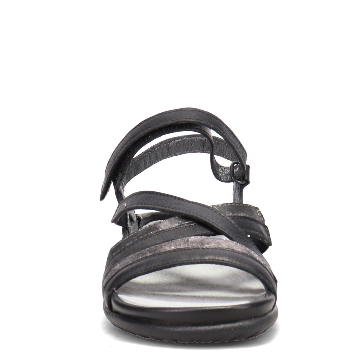 Peltz Shoes Women's Naot Toi Sandal Soft Black/Metallic 11200-NRD