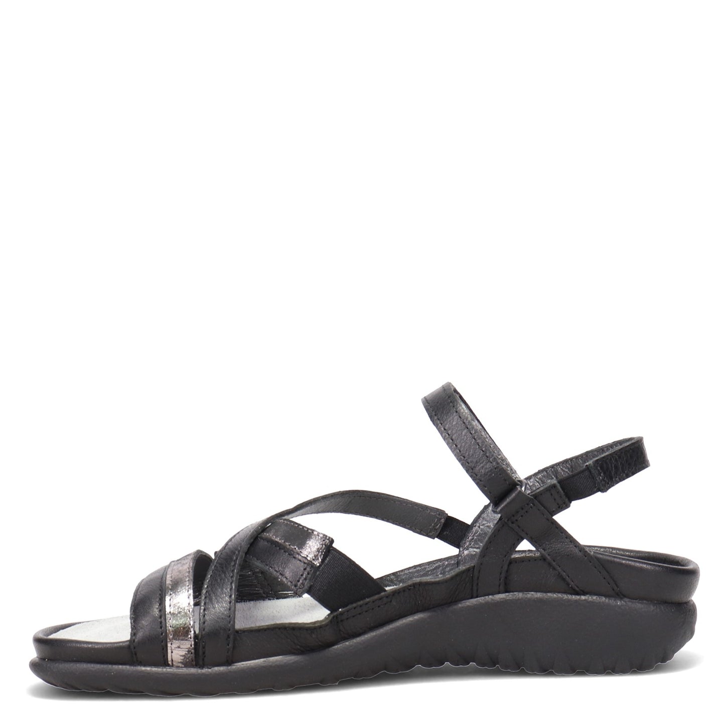 Peltz Shoes Women's Naot Toi Sandal Soft Black/Metallic 11200-NRD