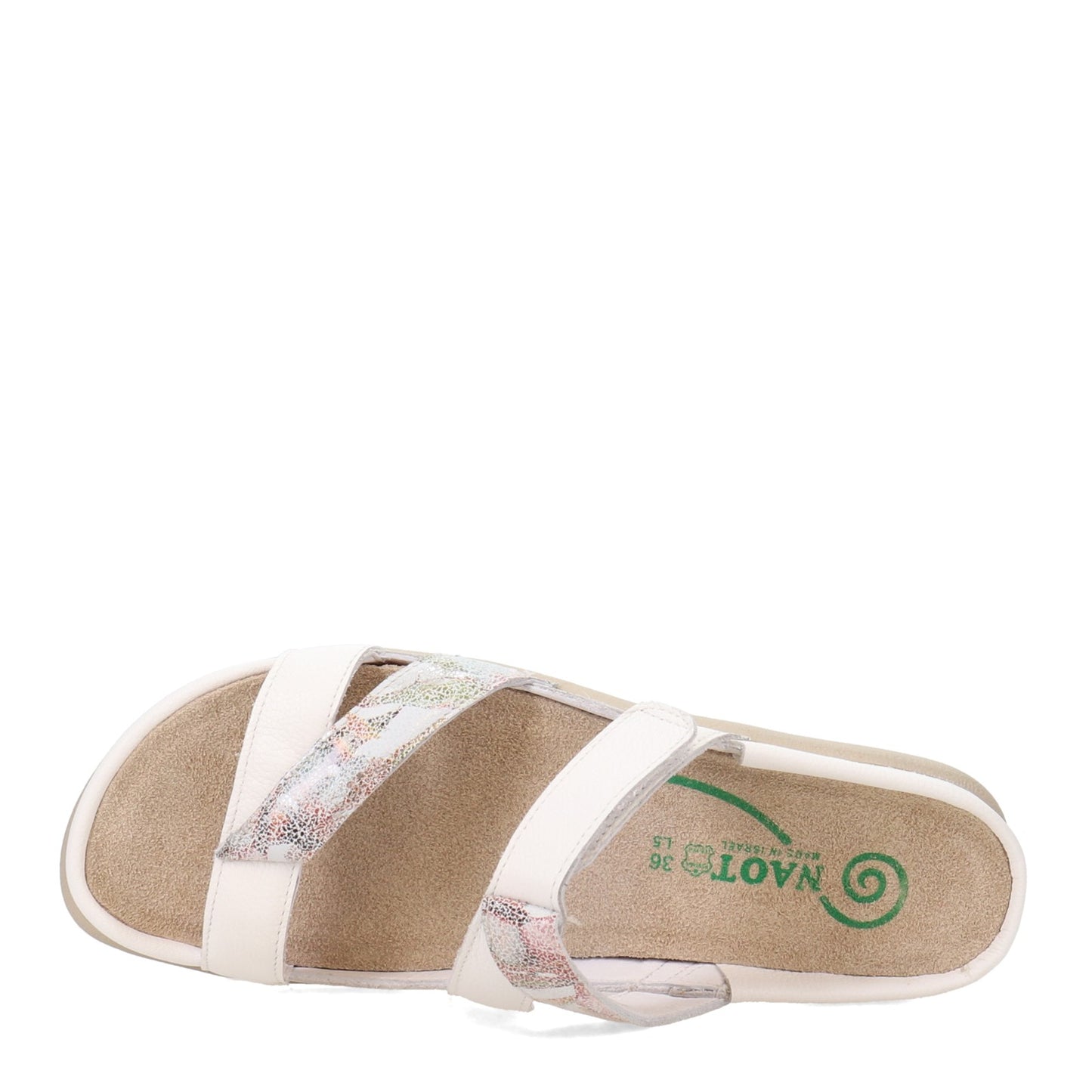 Peltz Shoes Women's Naot Tariana Sandal White/Floral 11202-WEG