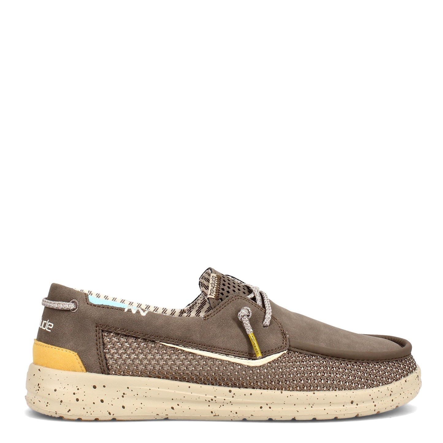 Peltz Shoes Men's Hey Dude Welsh Grip Boat Shoe CHOCO 112221913